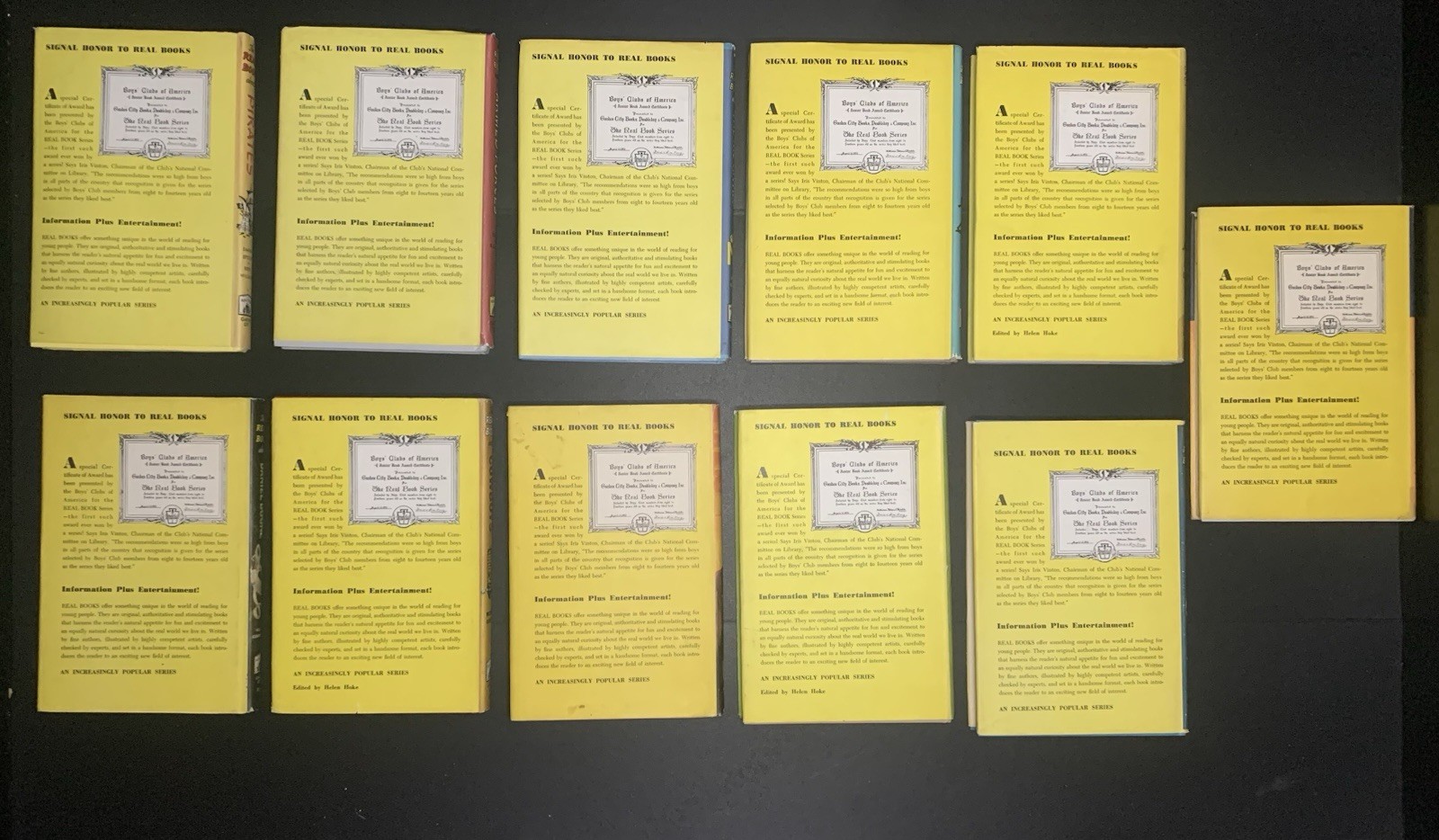 Vintage 1950s “The Real Book About…” Nonfiction Children’s Books Lot of 11