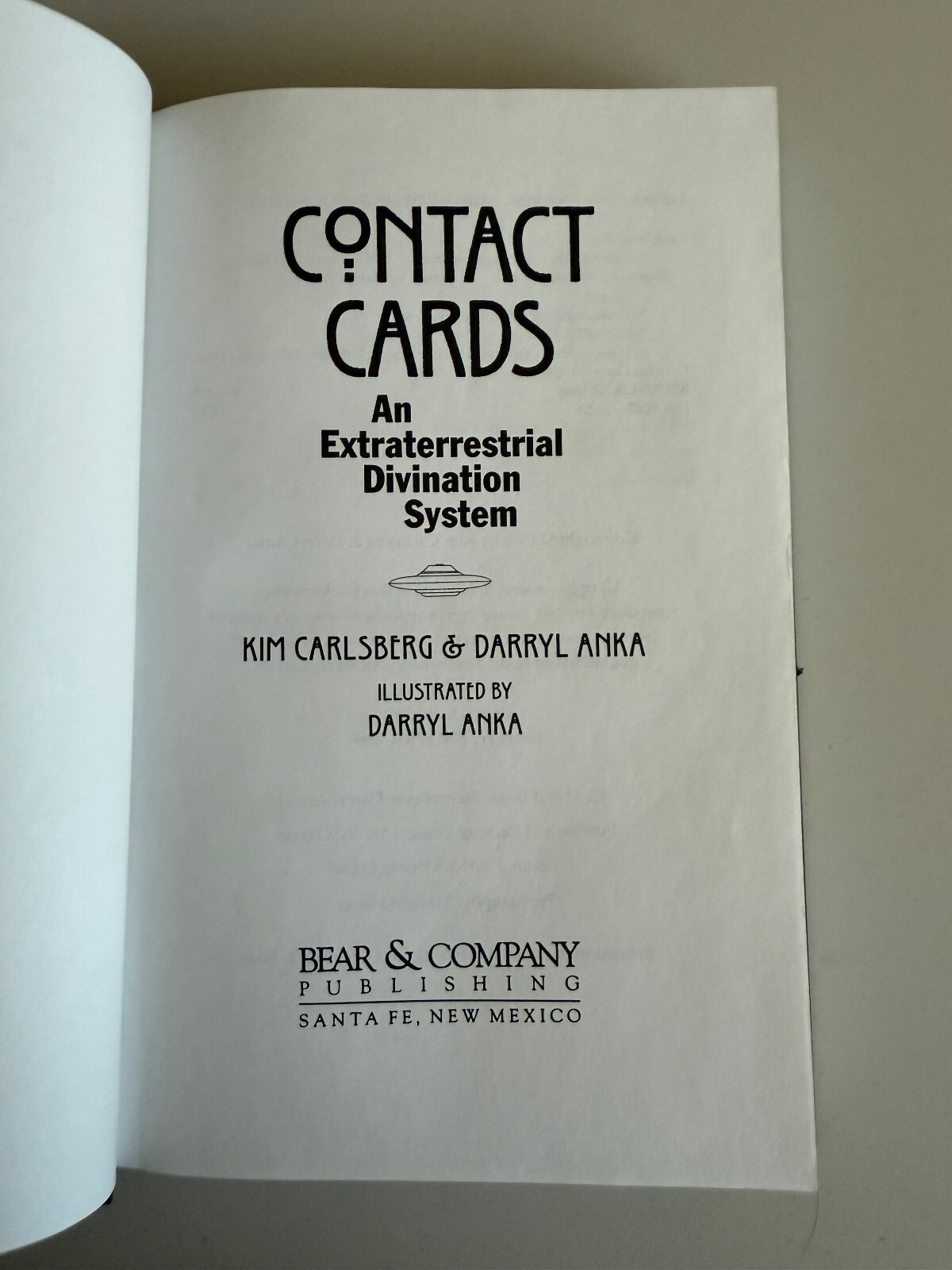 CONTACT CARDS – AN EXTRATERRESTRIAL DIVINATION SYSTEM – 1996 – HARDCOVER BOOK