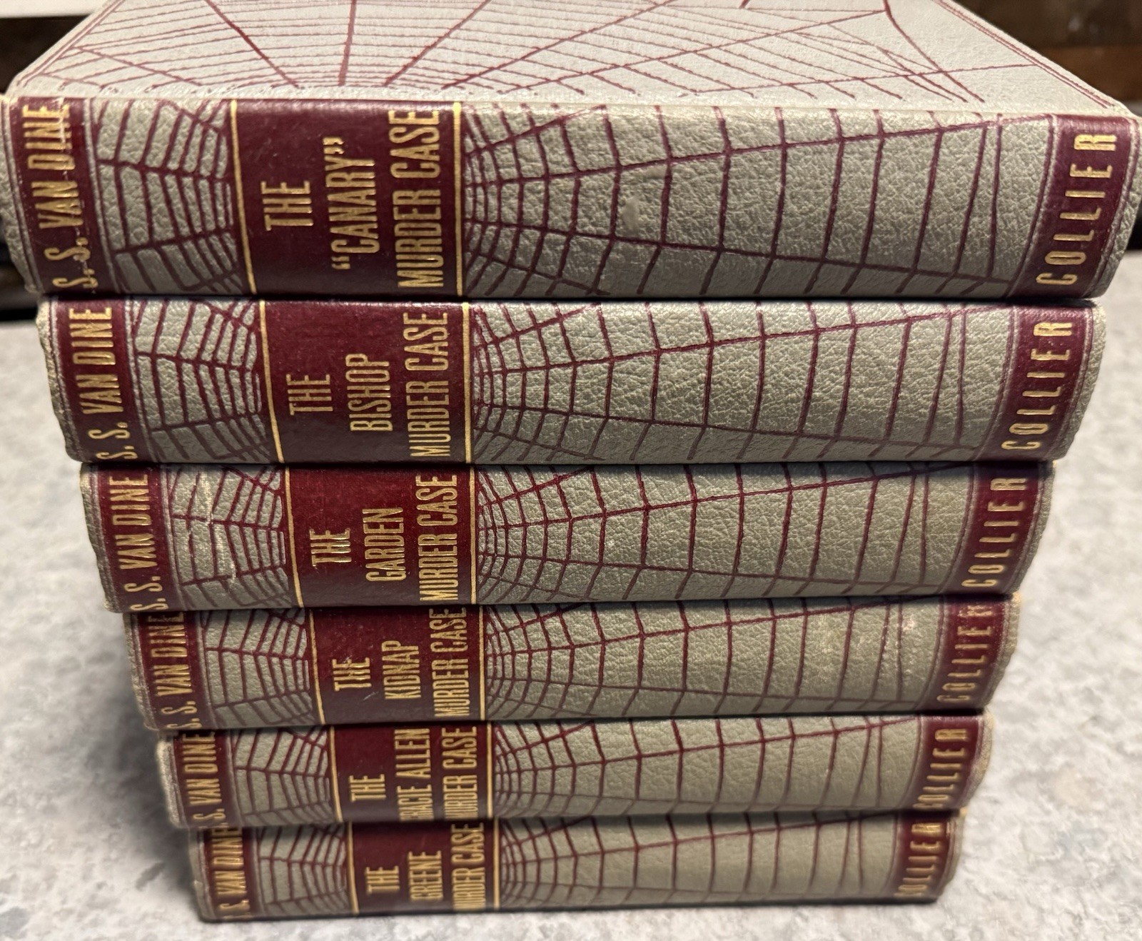 Lot Of 6 S.S Van Dine Collier Murder Case Hardcover Books Vintage