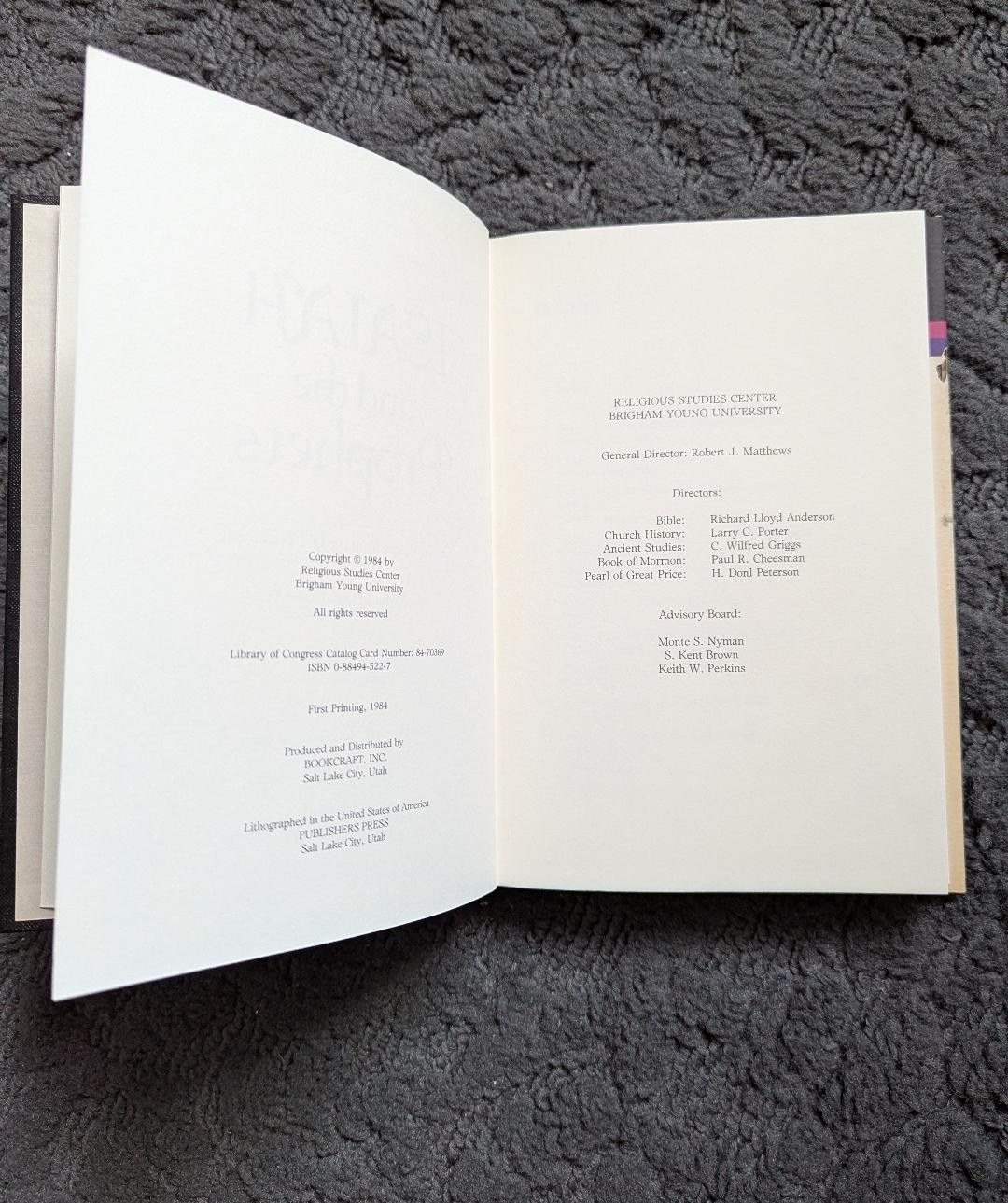 ISAIA AND THE PROPHETS 1984, Salt Lake City, Utah 177 pages