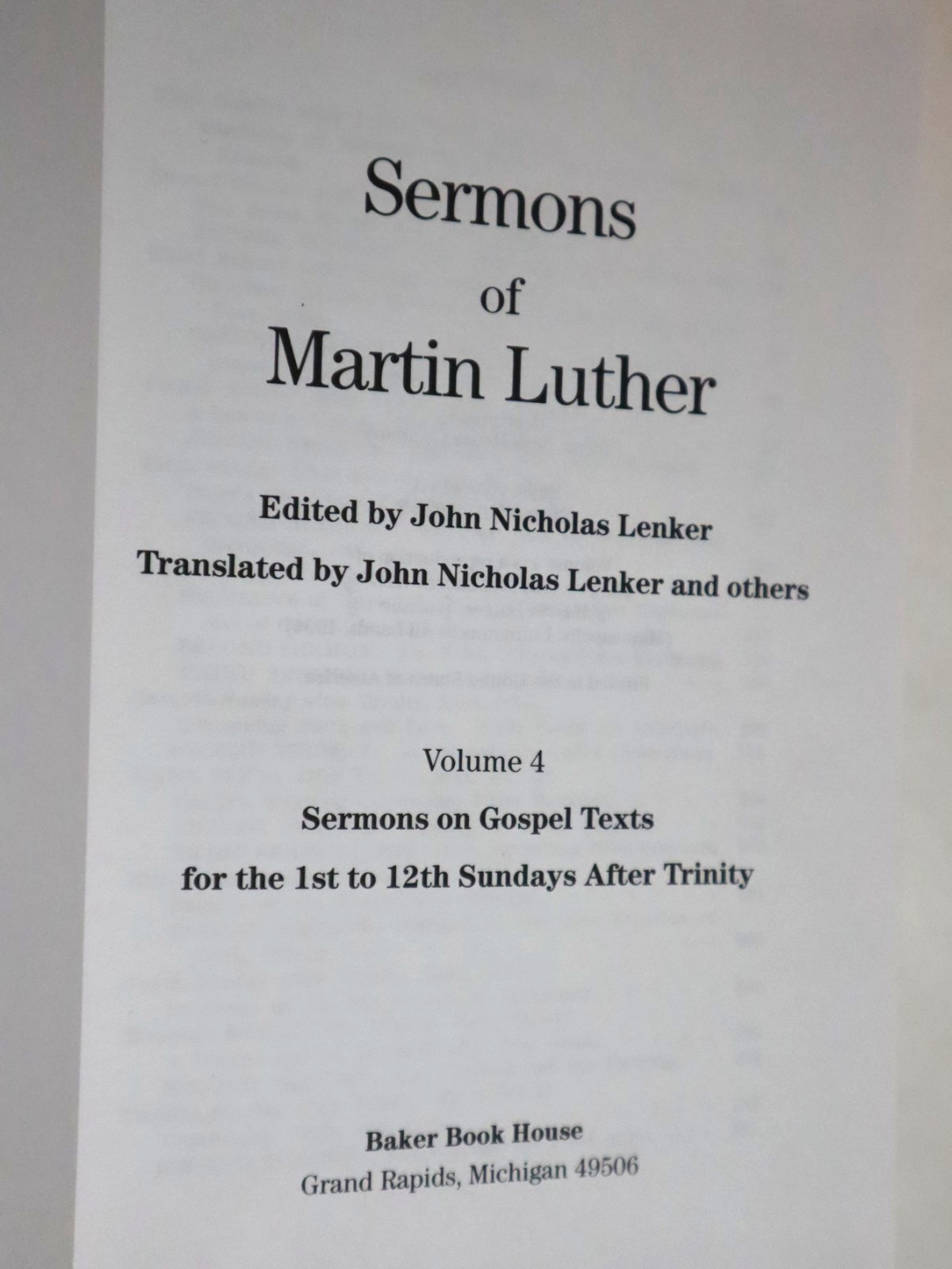 Sermons of Martin Luther (8 Volume Set Lot Complete) HC – Baker Book