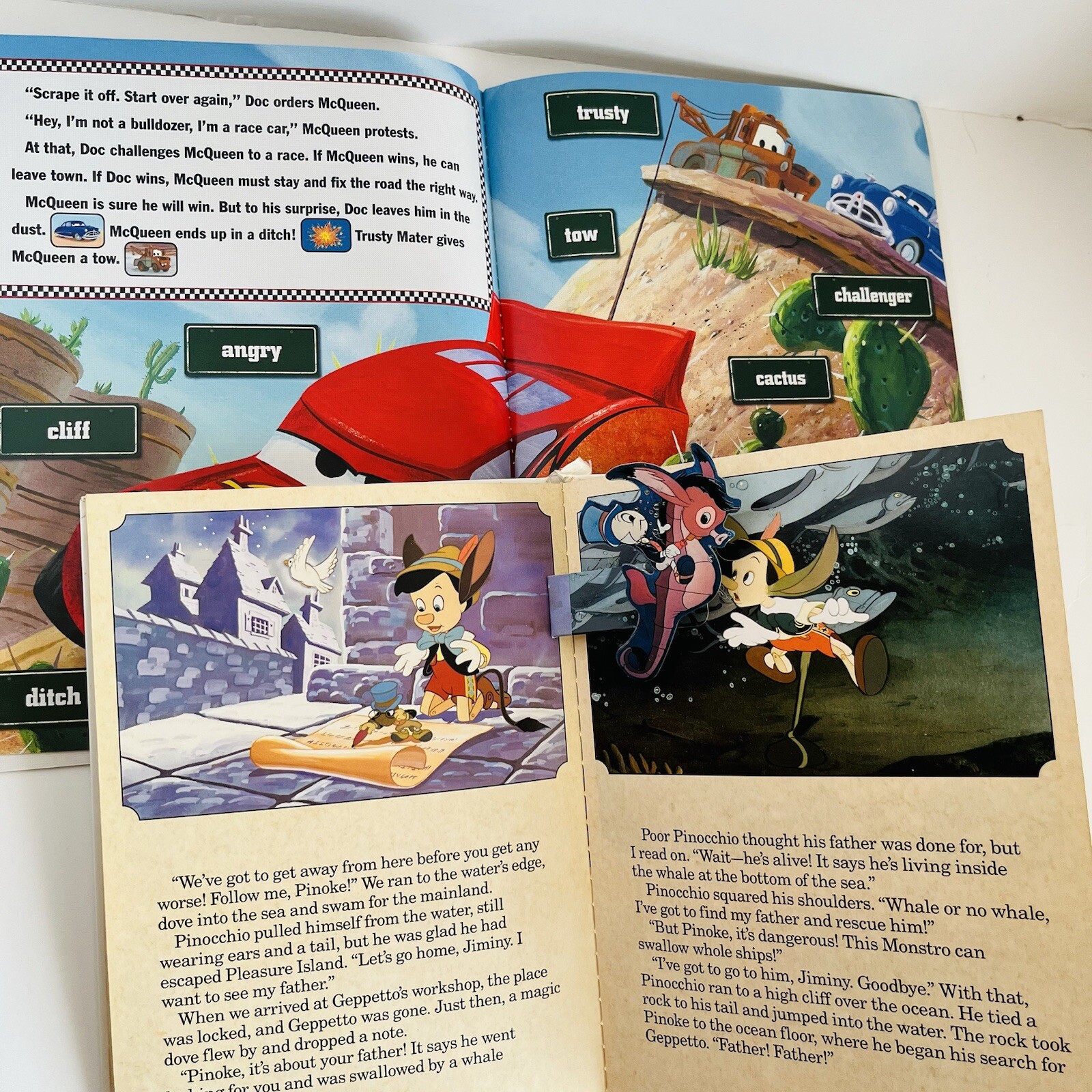 Disney Children’s Book Lot 8 Mixed Titles Hardcover Paperback Mixed Ages Vintage