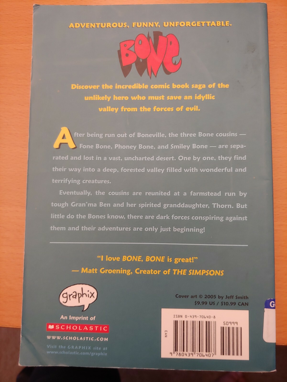 BONE #1 – Out from Boneville by Jeff Smith Paperback 2005