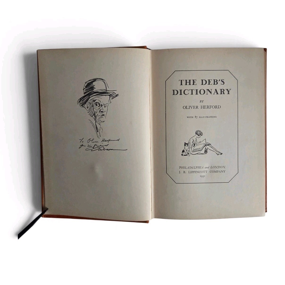 1931 The Deb’s Dictionary Oliver Herford First Edition Hardcover Illustrated