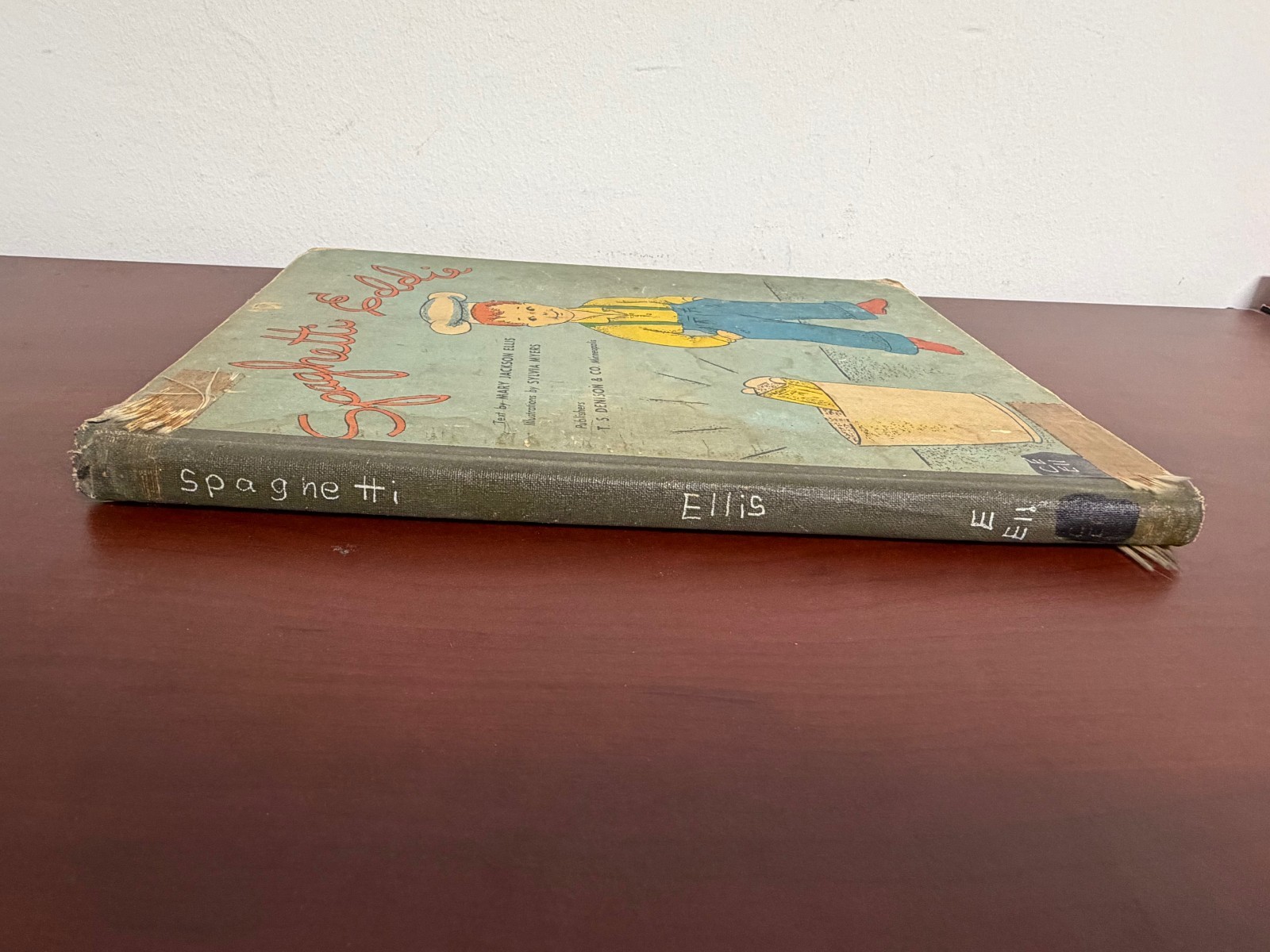 Vintage SPAGHETTI EDDIE 1957 Hardcover by Mary Jackson Ellis Ex-library copy