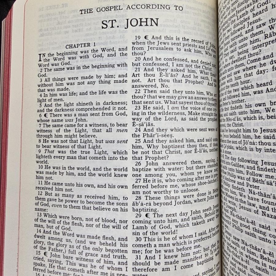 Holy Bible KJV King James Black Zippered Leather Maps 1963 Am Bible Society Vtg