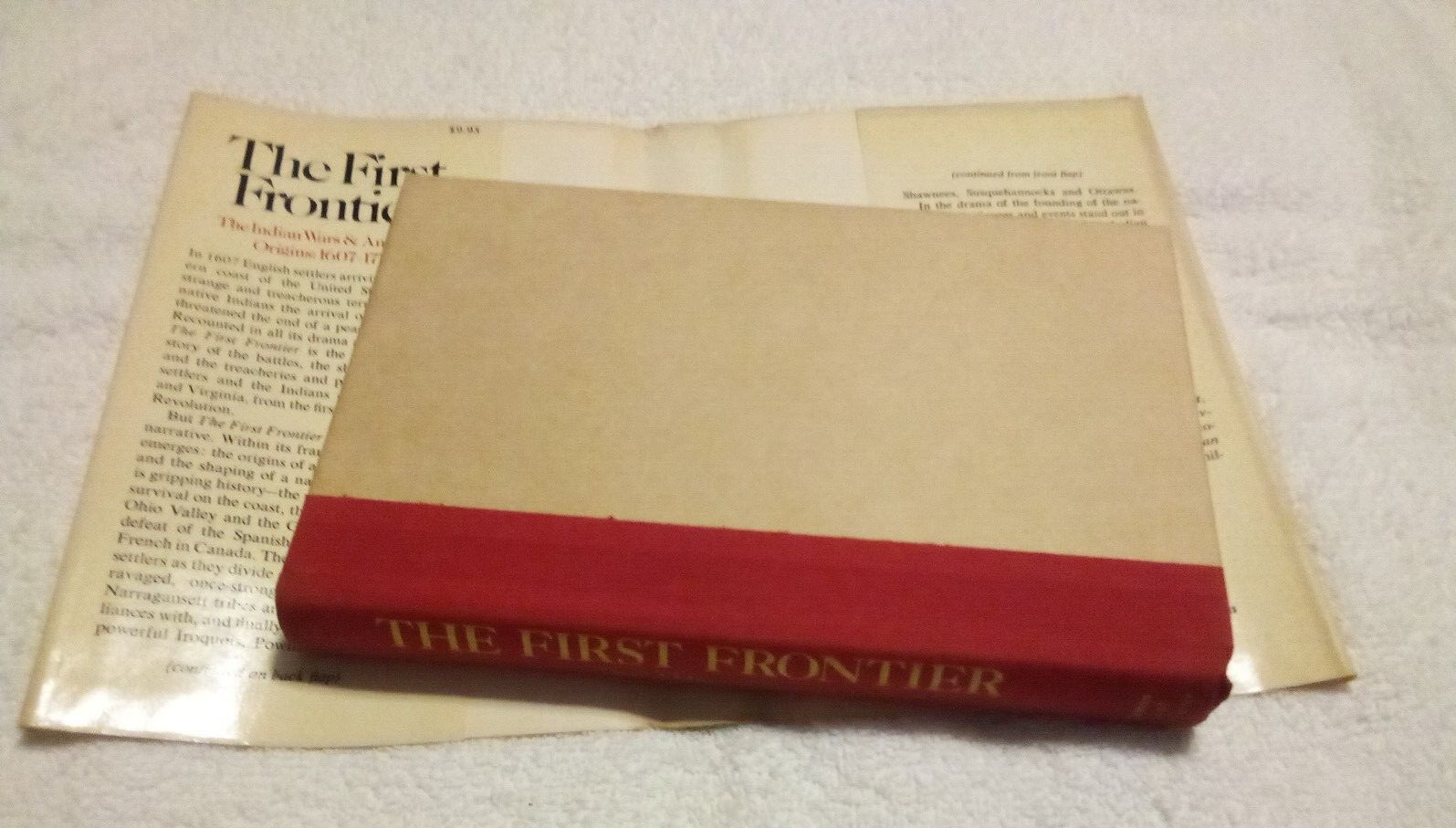 The First Frontier by David Horowitz 1979 HC 1st Edition Indian Wars 1607-1776
