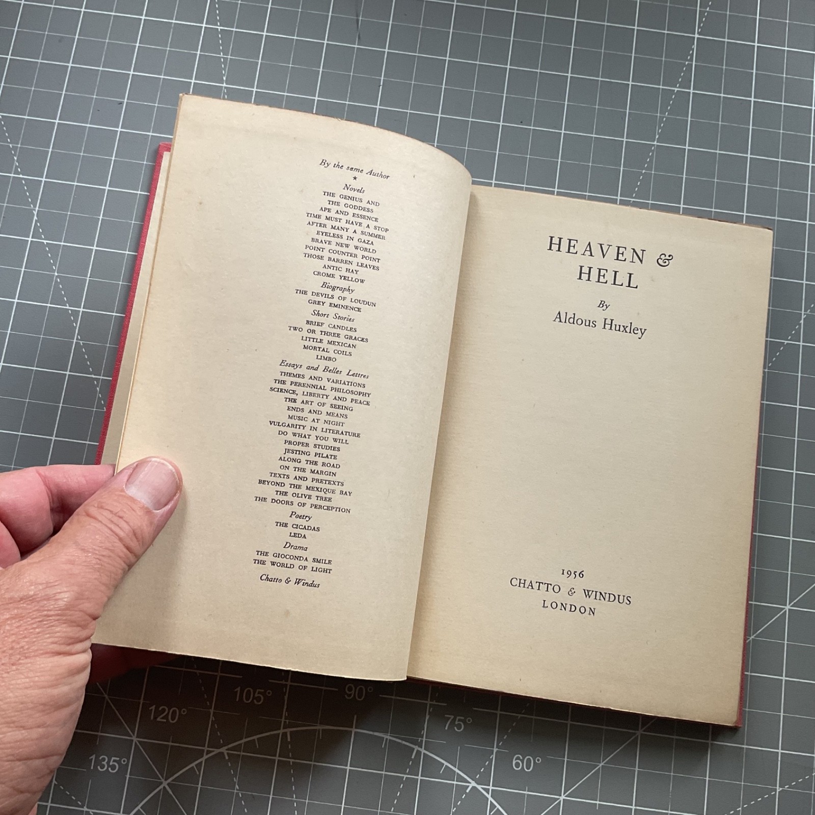 Heaven And Hell by Aldous Huxley 1st UK edition 1956 HC