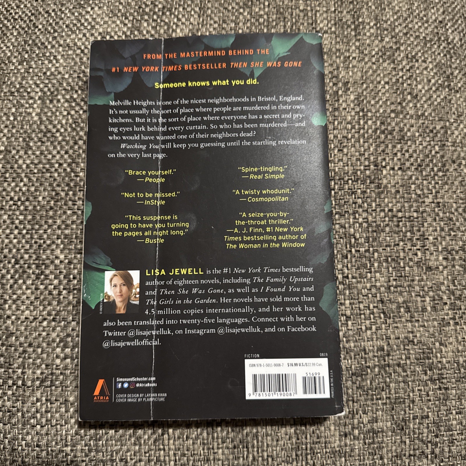 Watching You : A Novel by Lisa Jewell (2019, Trade Paperback)