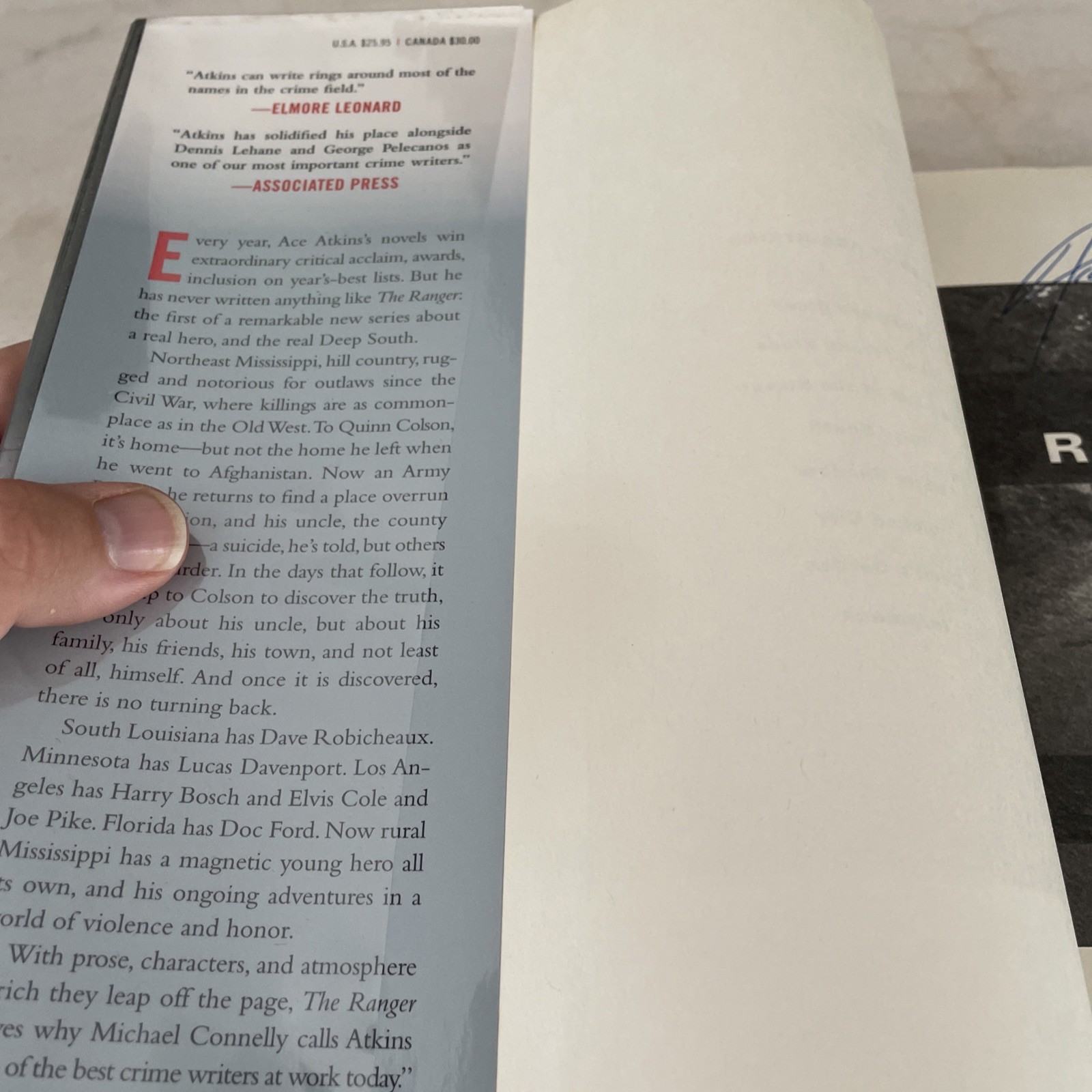 SIGNED The Ranger by Ace Atkins (2011, Hardcover) First Edition