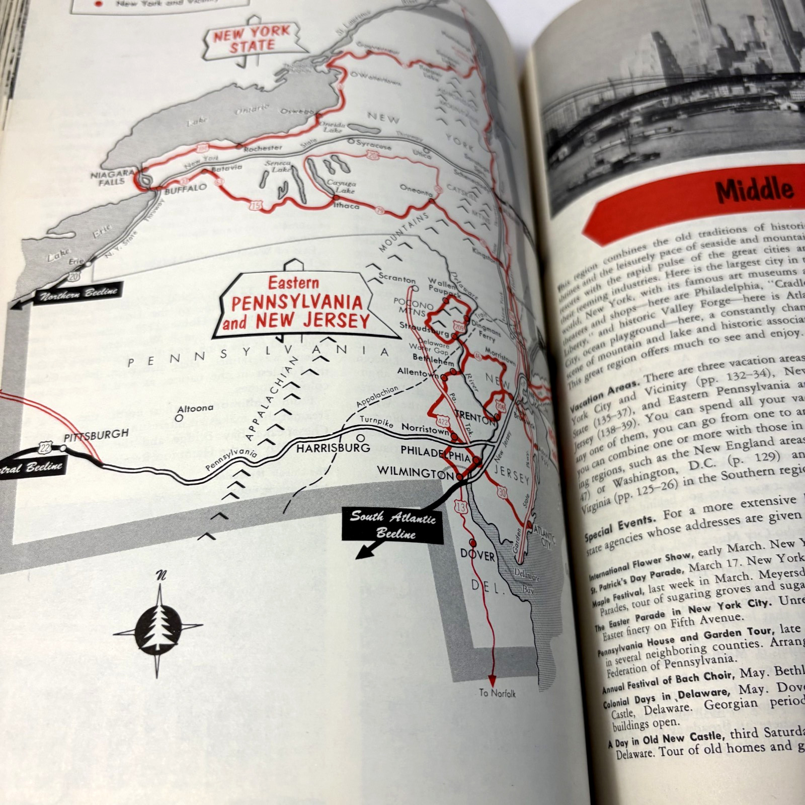 VTG RAND MCNALLY VACATION GUIDE UNITED STATES AND CANADA PB Book (1958)
