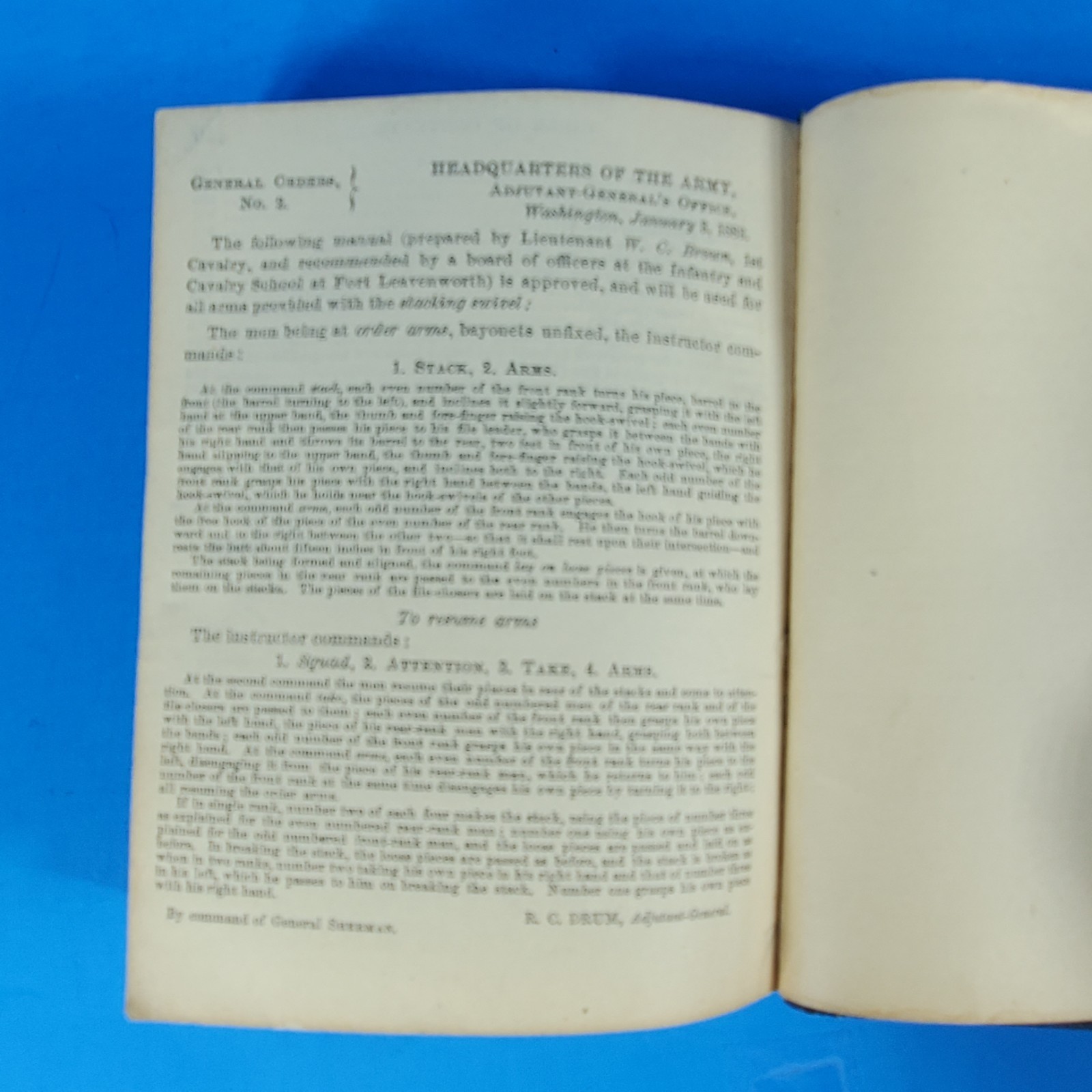 United States Army Infantry Tactics Book Upton 1886 American Military Antique