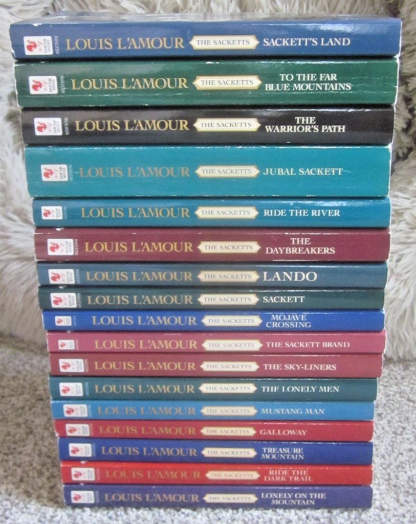 THE SACKETTS by LOUIS L’AMOUR / BKS 1-17 excl 6.5 & 8.5 / 17 PB / BANTAM