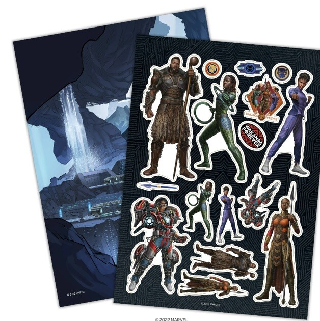 Marvel Black Panther Wakanda Forever Create a Scene Sticker Pad, 32 Pages,