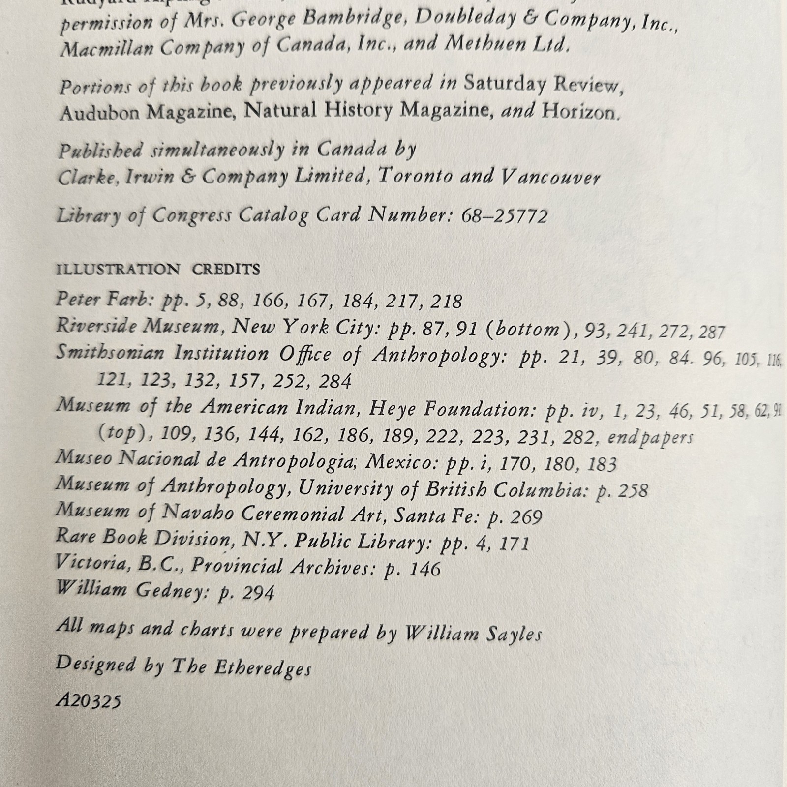 1968 Mans Rise To Civilizations As Shown By The Indians Of North America P. Farb