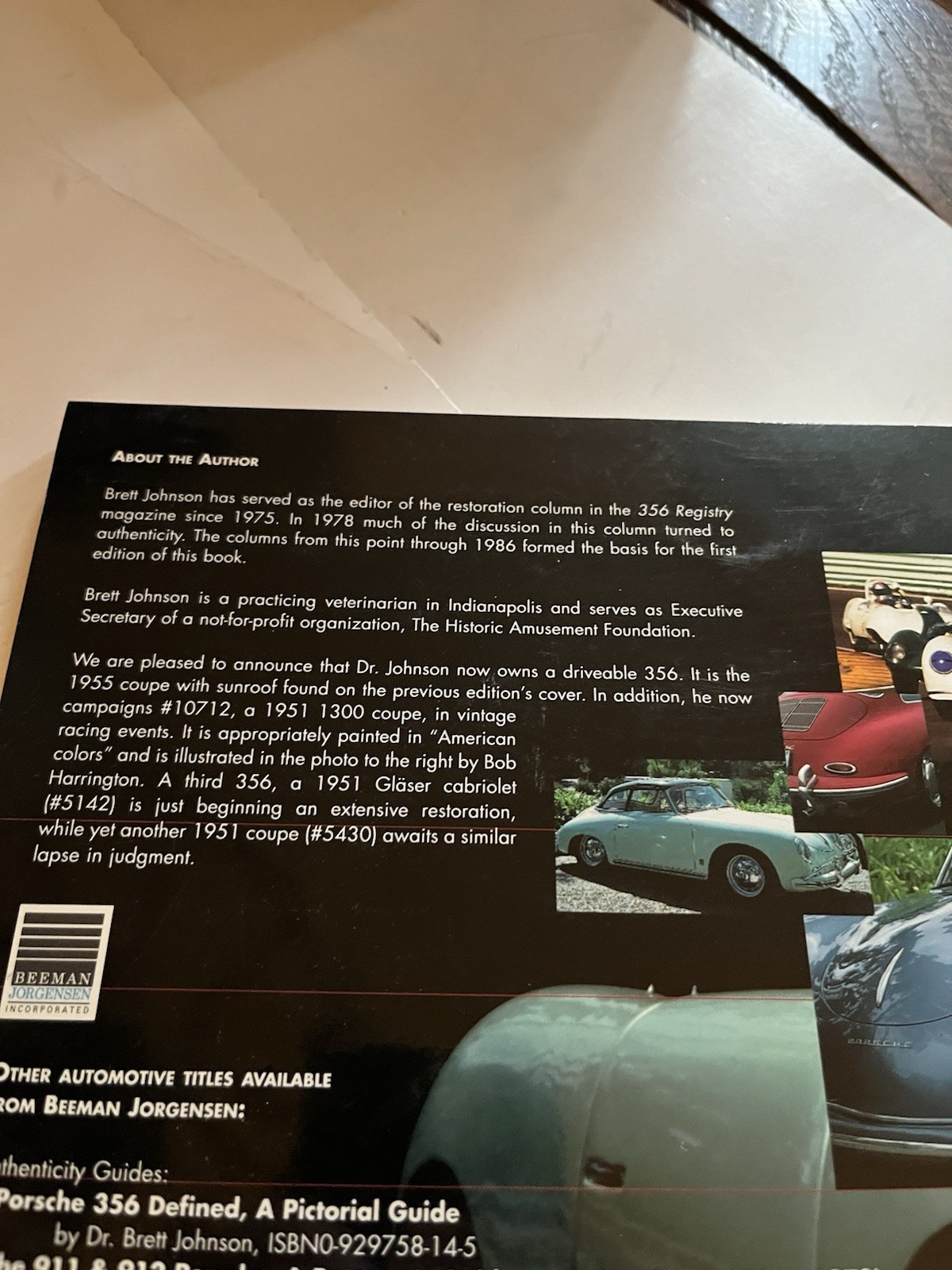 356 PORSCHE: Restorers Guide to Authenticity Dr. B. Johnson TPB Revised 1997 1st