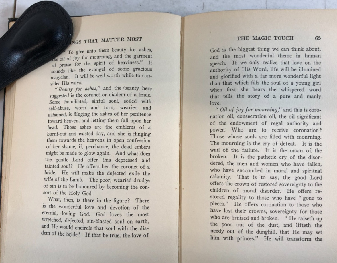 Things that matter most, devotional papers, Jowett, 1913, E-93