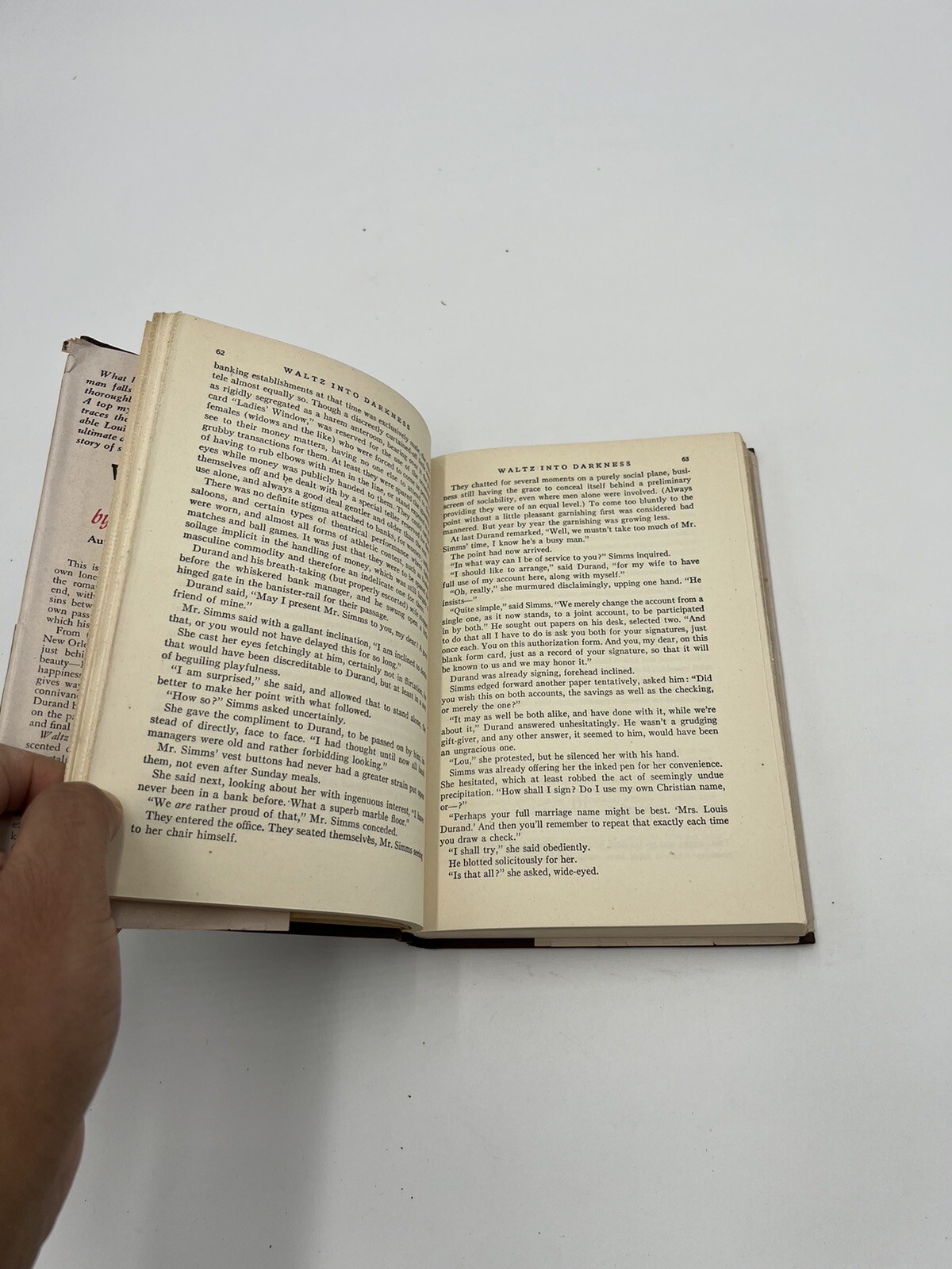 Waltz into Darkness 1947 Hardcover by William Irish 3rd Printing VTG Dust Jacket