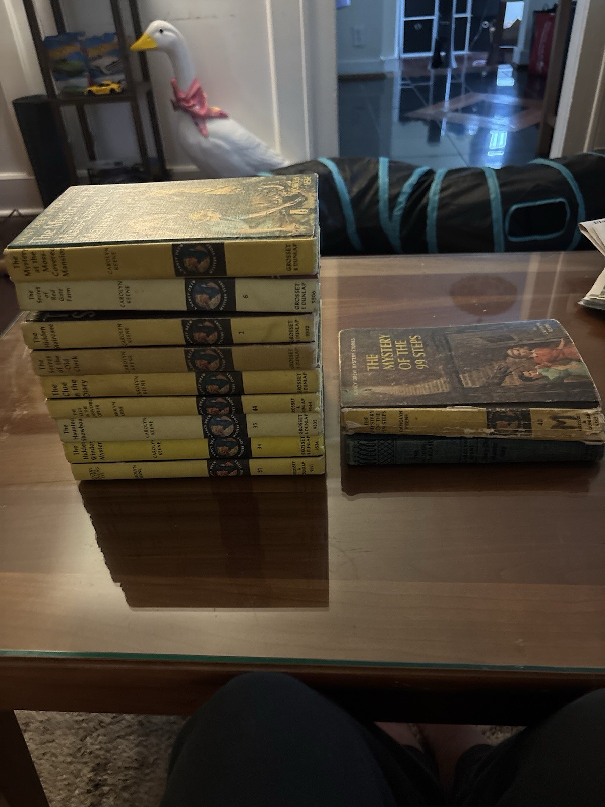 Nancy Drew Mystery Stories Carolyn Keene, Set of 11 Yellow Hardcover Books