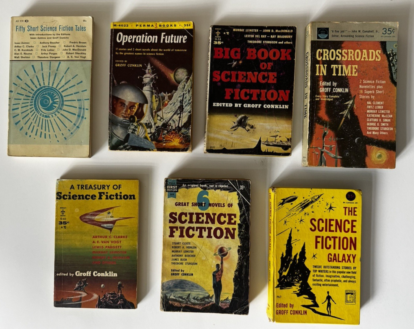 Groff Conklin Science Fiction Books Lot 7 Operation Future, Crossroads in Time +