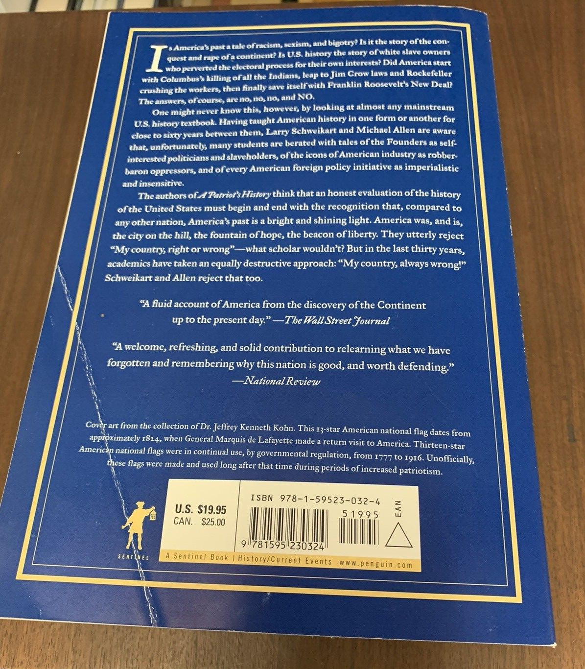 SIGNED A Patriot’s History of the United States Larry Schweikart 2007 Update PB