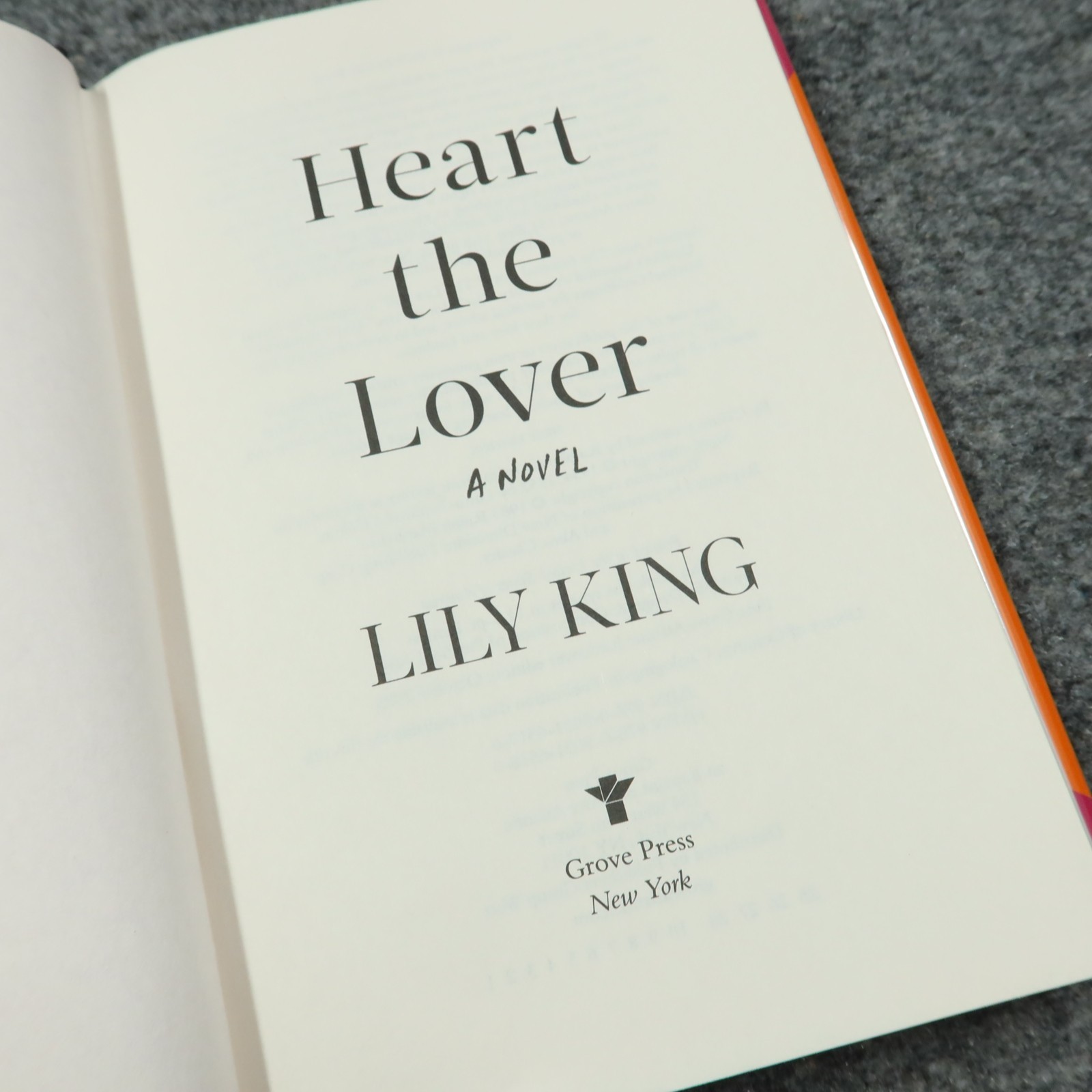 Heart the Lover By Lily King Hardcover