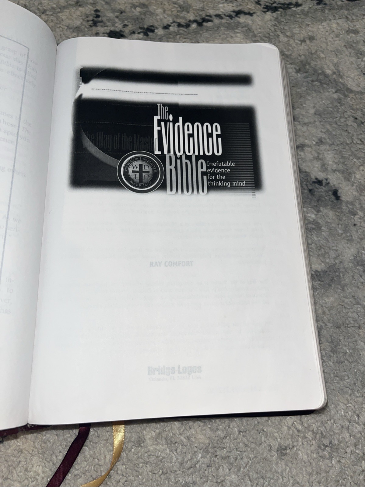 The Evidence Study Bible Ray Comfort Bridge-Logos Brown Faux Leather KJV 2003