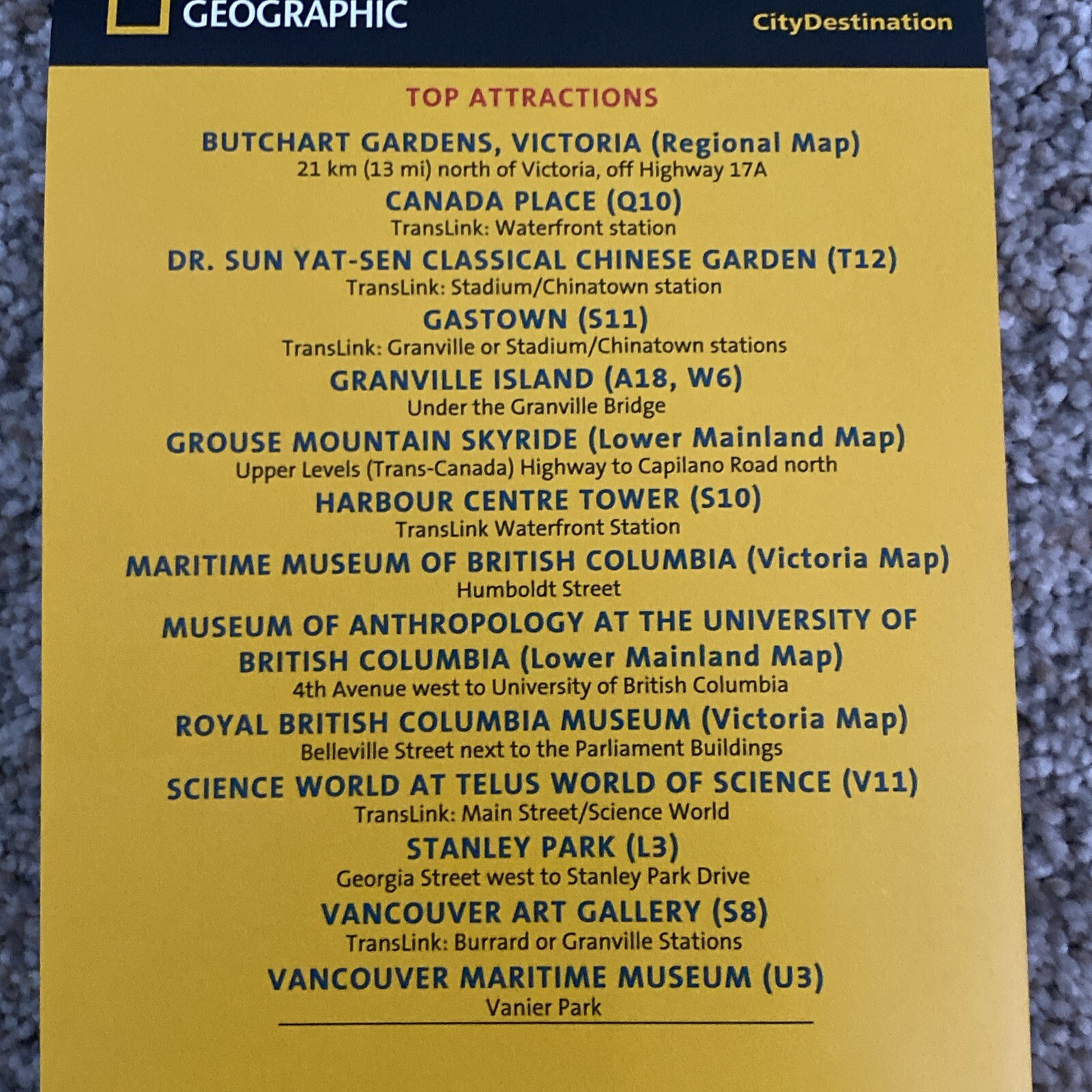 Vancouver by National Geographic Maps Staff (2018, Sheet Map, Folded)