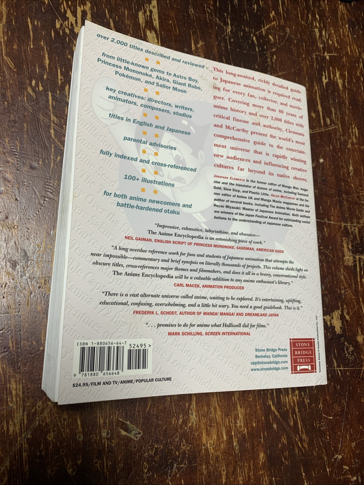 The Anime Encyclopedia- A Guide To Japanese Animation Book
