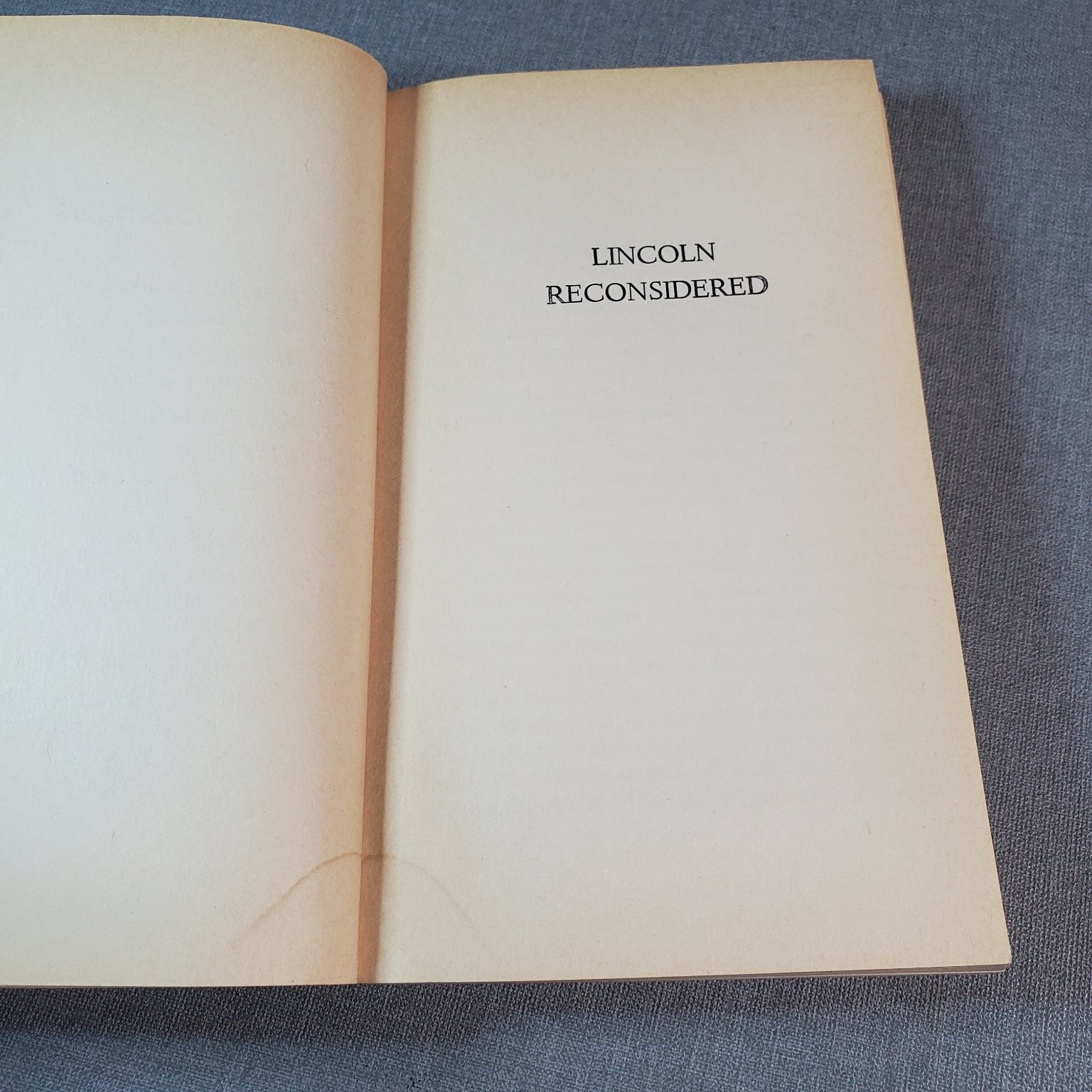Lincoln Reconsidered David Donald 1956 Second Edition Enlarged Civil War Vintage