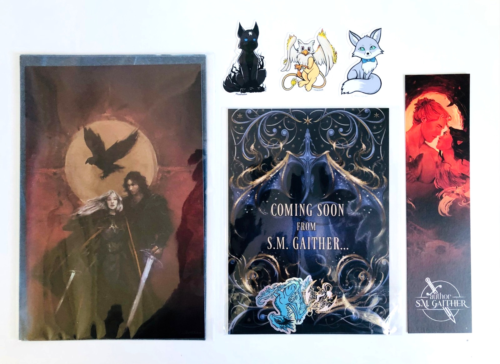 Shadows and Crowns 1-5 SIGNED by S.M. Gaither BOOKS FOR DAYS + Overlays & Extras