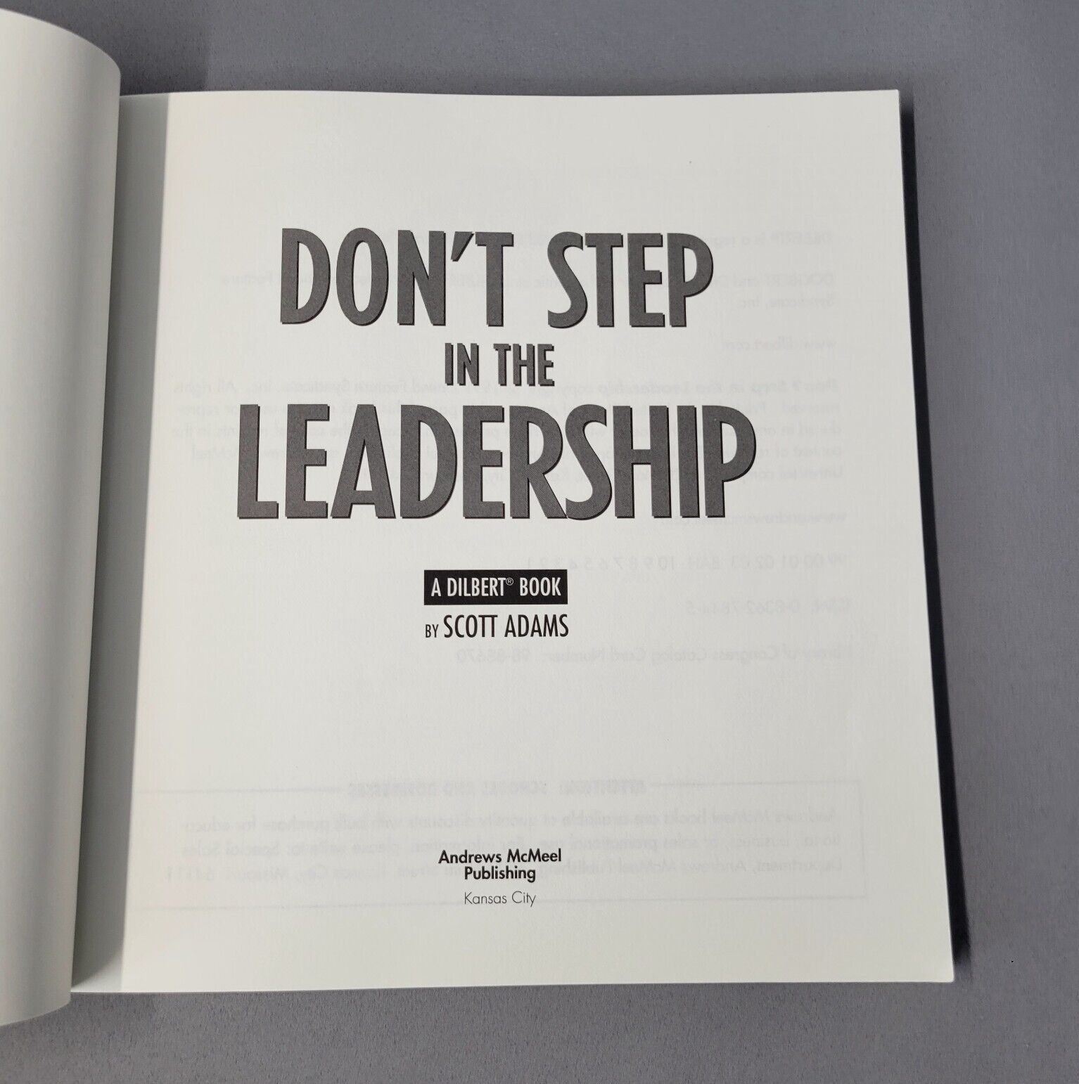Delbert Book Comics Don’t Step In The Leader-Ship 1999 Scott Adams Paperback