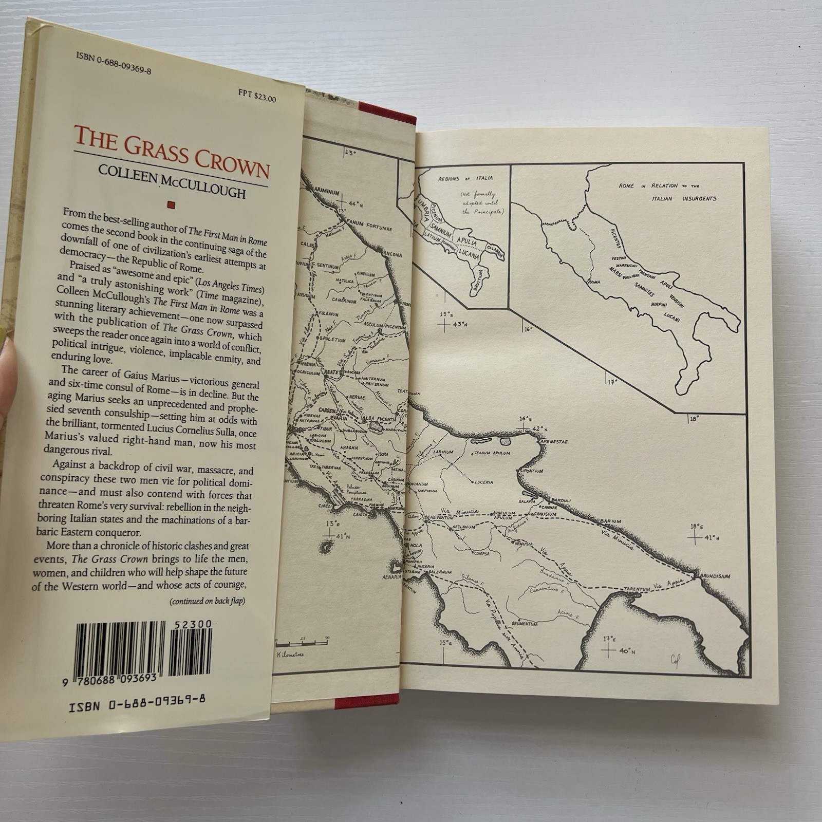 First Edition 1st Printing 1991 The Grass Crown Colleen McCullough Dust Jacket