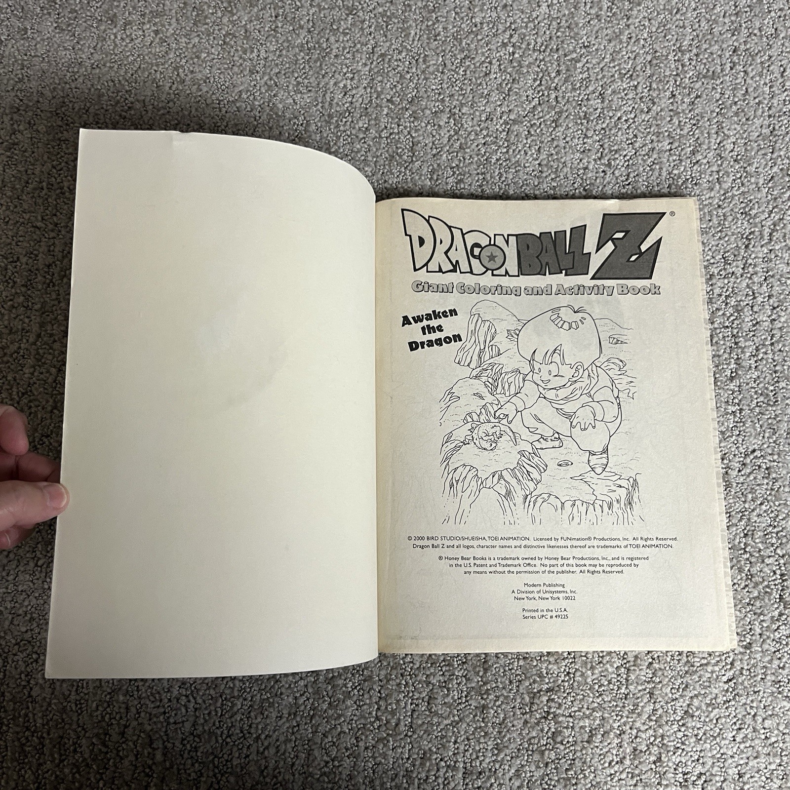 Vintage Dragon Ball Z Giant Coloring & Activity Books Lot of 2 (1 Page Used)