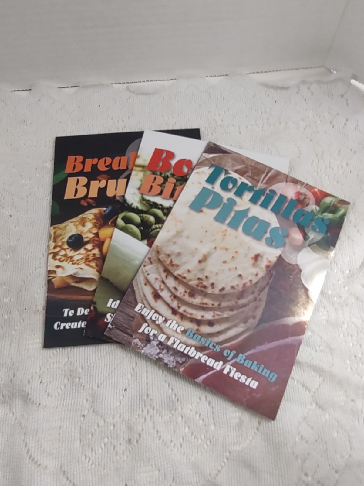 Set Of 3 Contemporary Cook Booklets Brunch Tortillas,Etc. App. 47 Pages Ea
