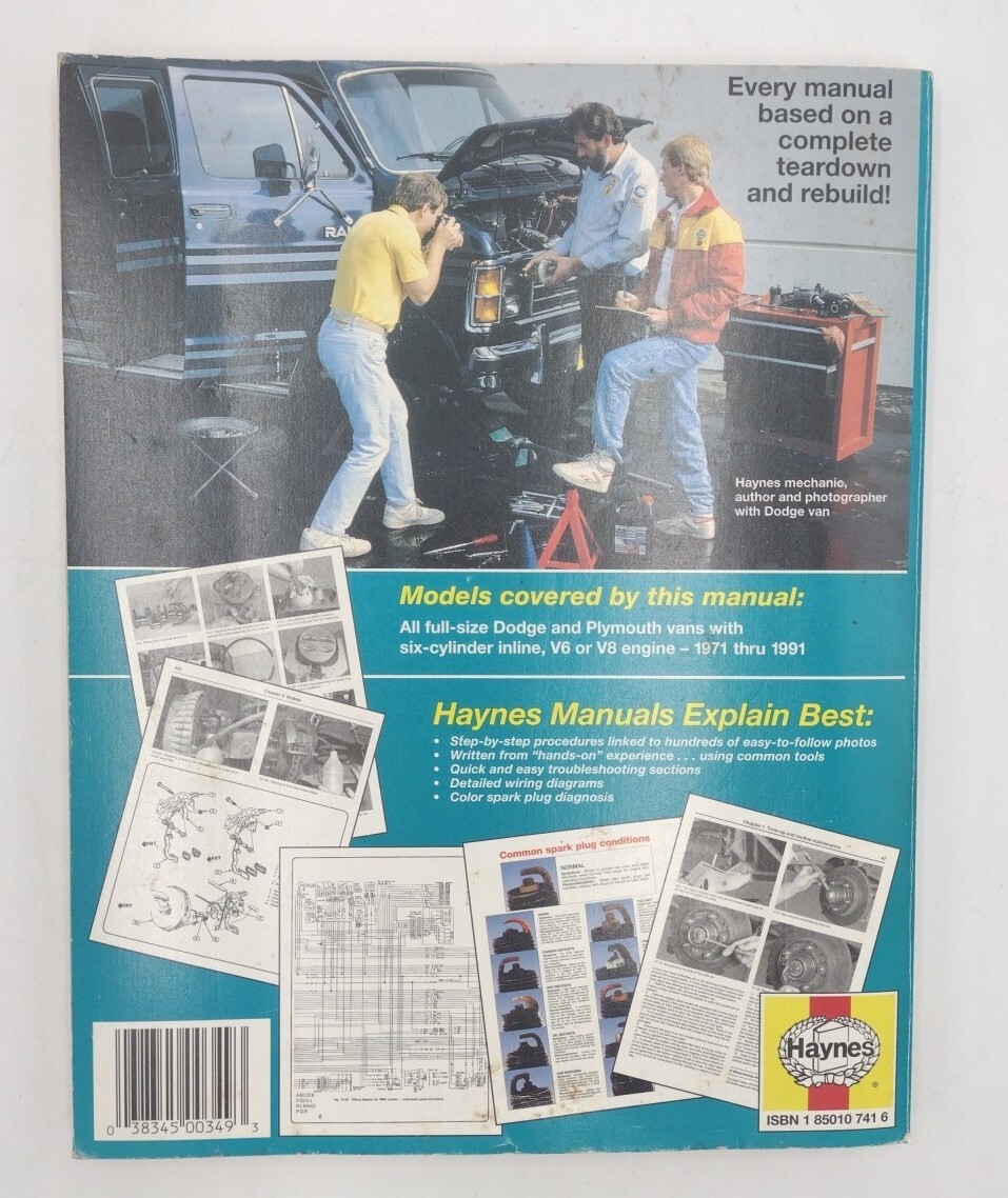 Dodge & Plymouth Vans 1971-1983 301 Pages Hayes 30065 Copyright 1987