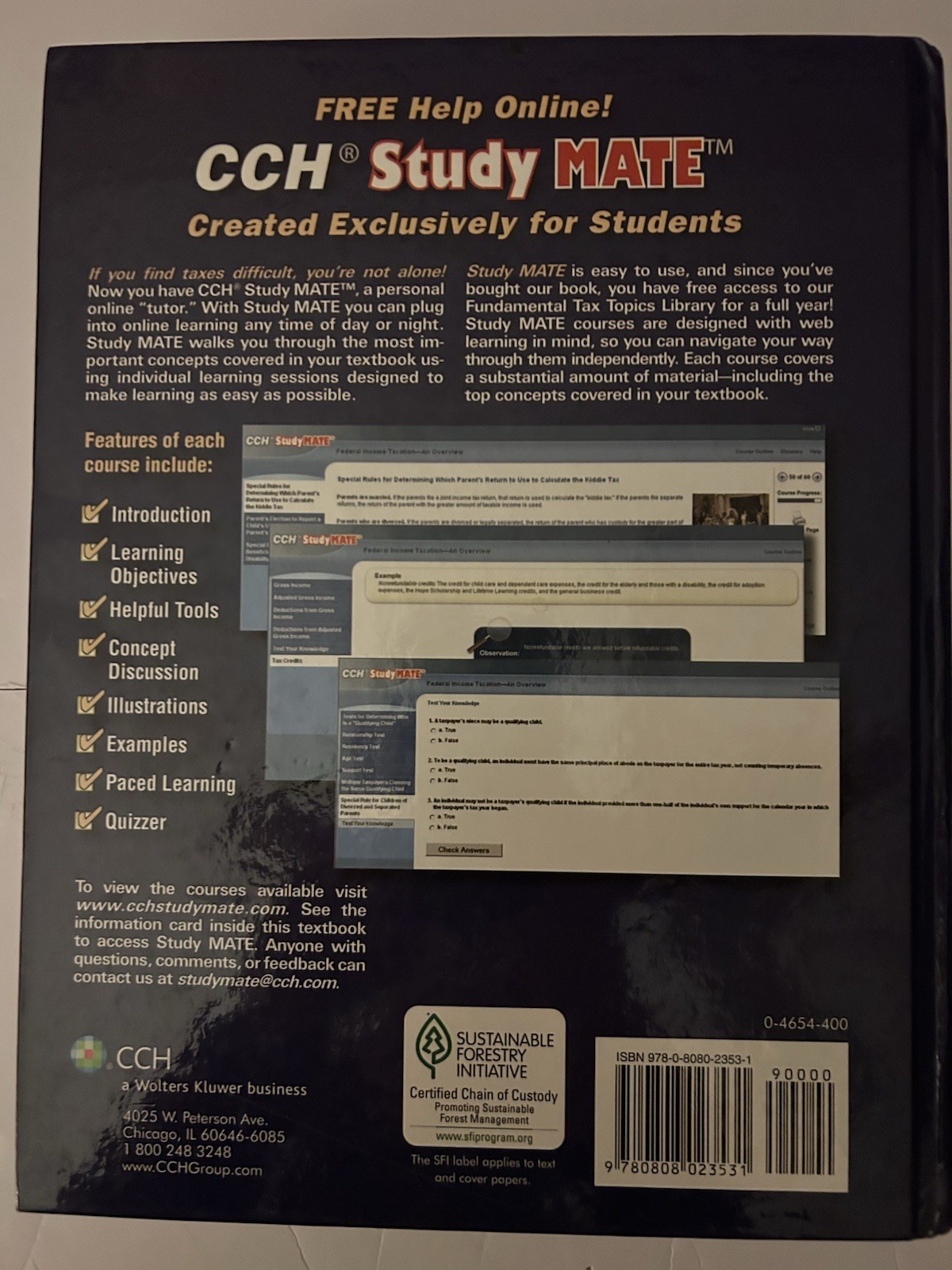 CCH Federal Taxation: Comprehensive Topics (2011) Hardcover Great CPA Study Tool