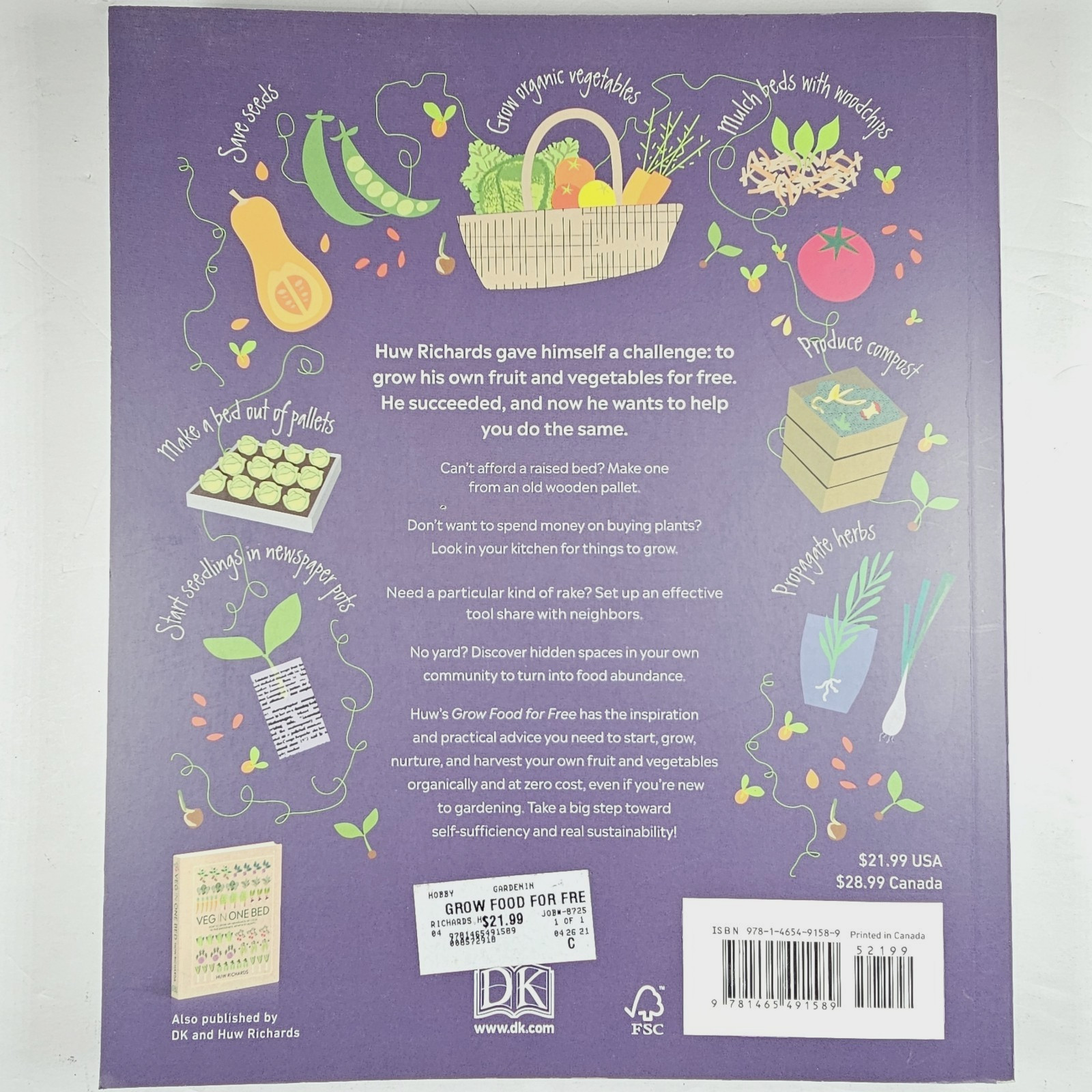 Grow Food For Free: The Sustainable, Zero-Cost, Low-Effort Way by Huw Richards