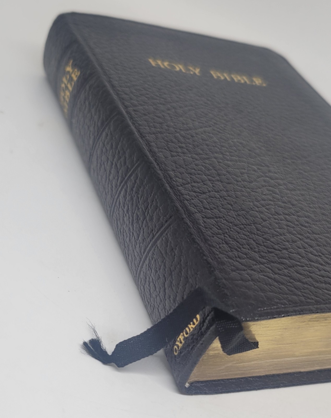 Oxford Bible KJV India Paper Black Leather Great Britain With Box