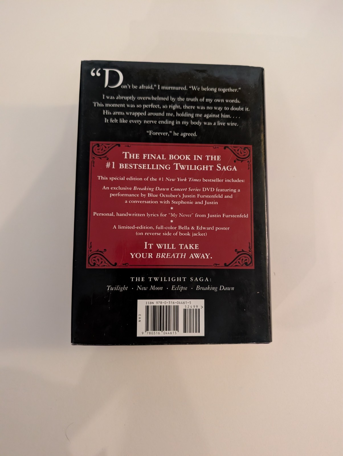 NEW Breaking Dawn Special Edition Hardcover Twilight Book w/ DVD & Poster