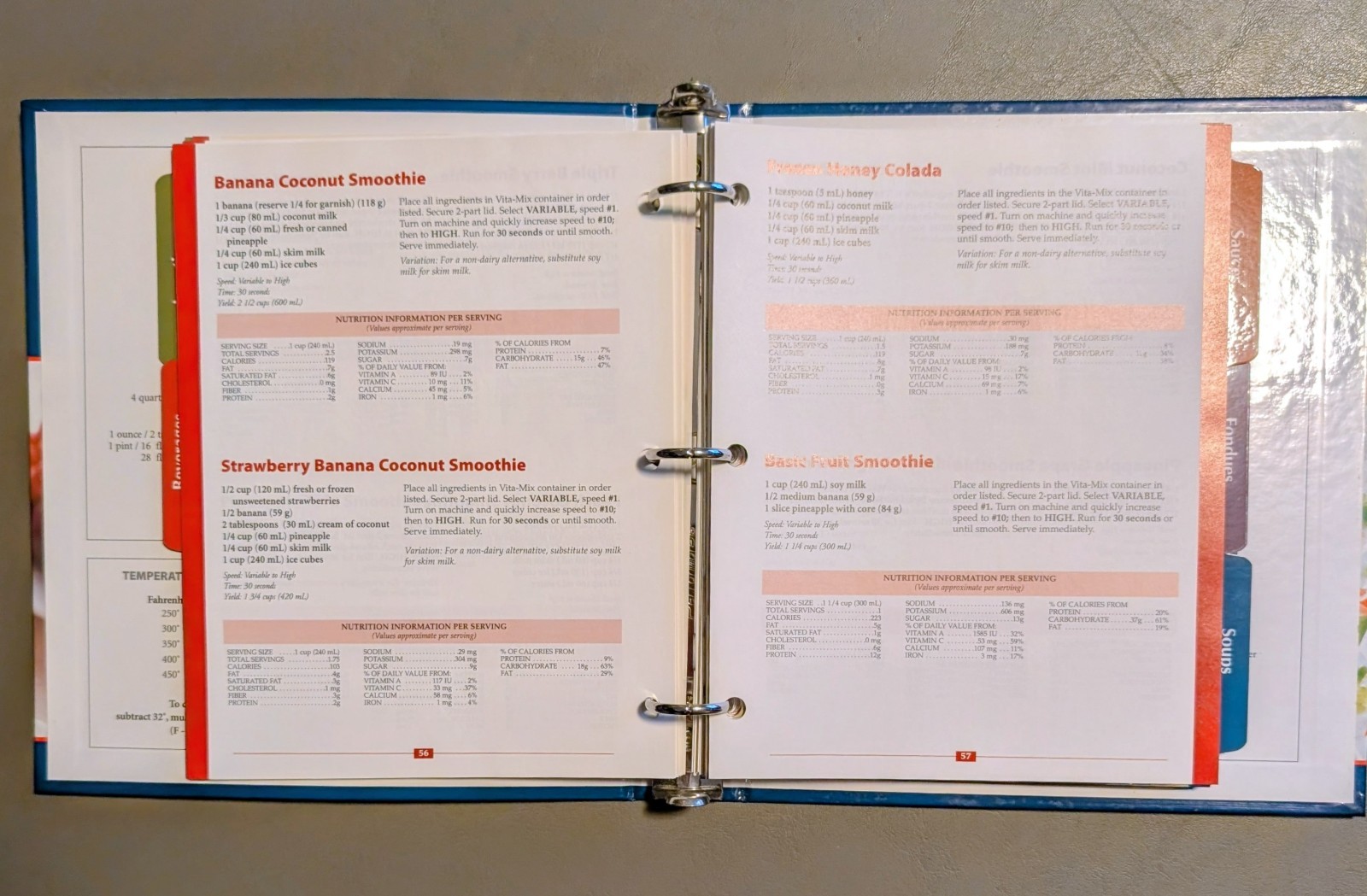 VITA-MIX Whole Food Recipes For Better Living [ringed binder complete with V…