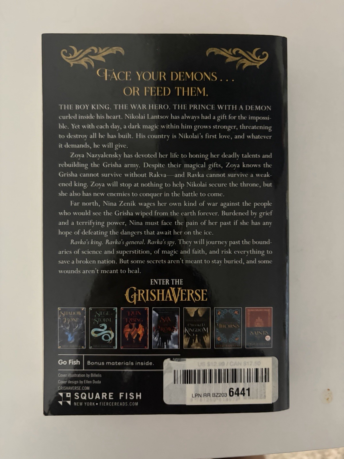 Leigh Bardugo King of Scars (Grishaverse) Hardcover Square Fish Bonus Material