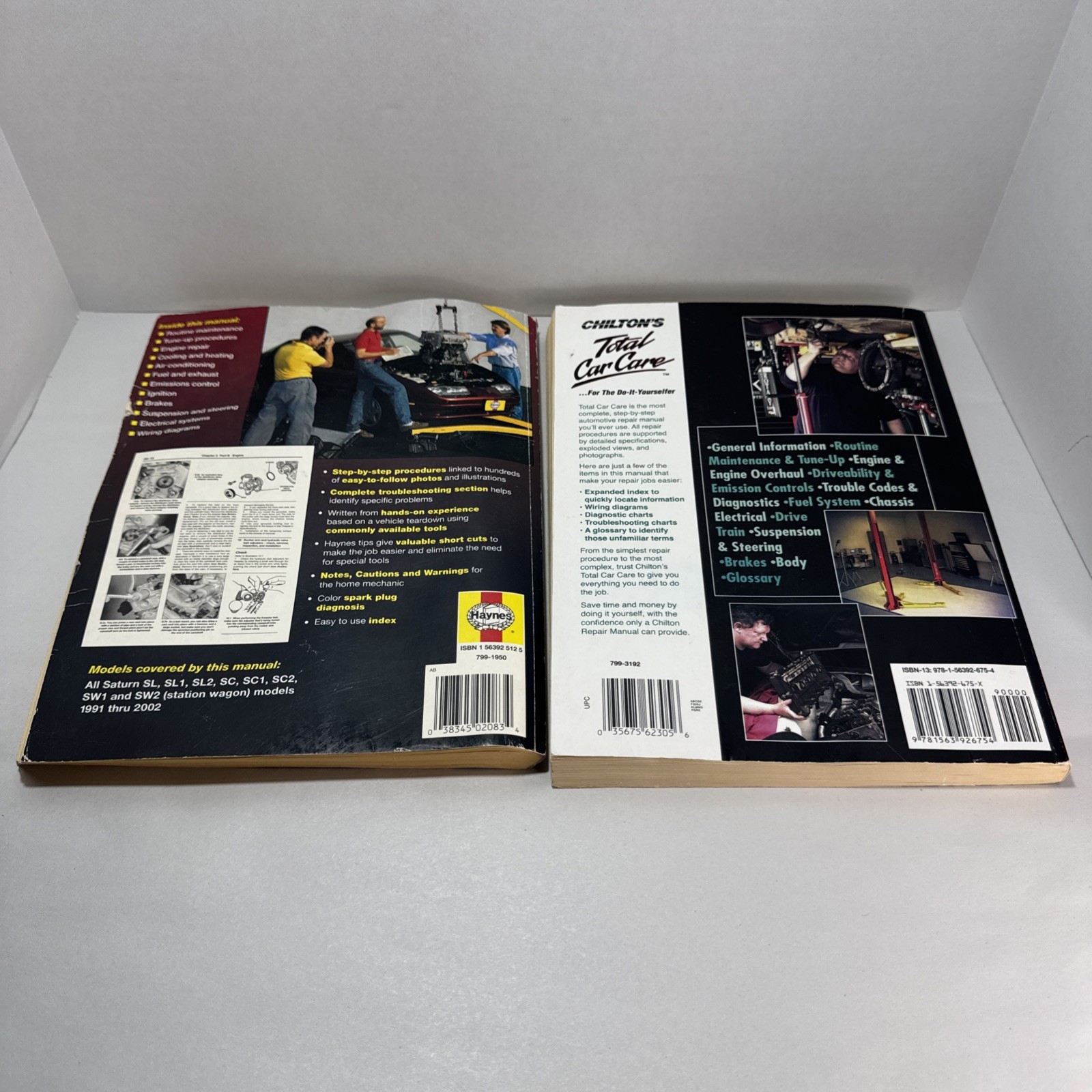 Chilton’s & Haynes Saturn Ion 2003-2007/S-Series 1999-2002 Repair Manuals