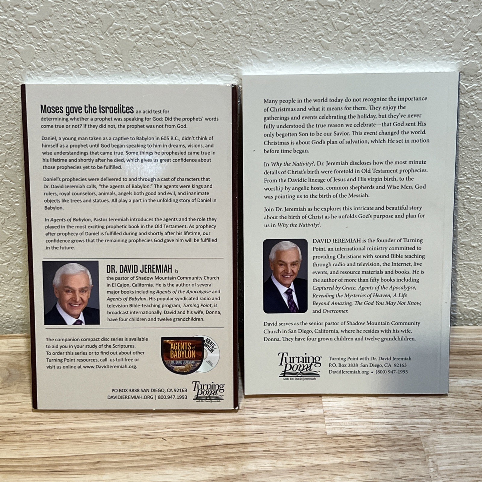 6 Dr. David Jeremiah Hardback Books & 6 Paperback Study Guides