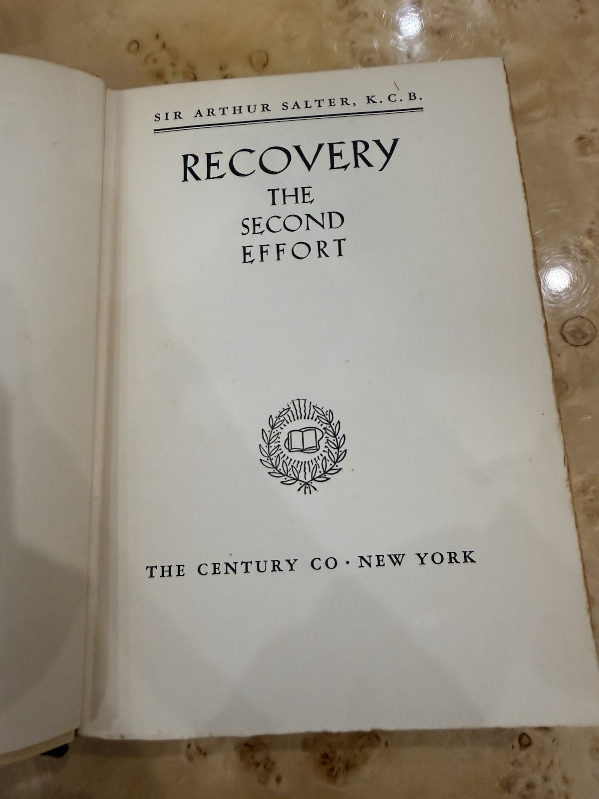 Vintage 1932 “Recovery: The Second Effort” Sir Arthur Salter HC Sixth Print