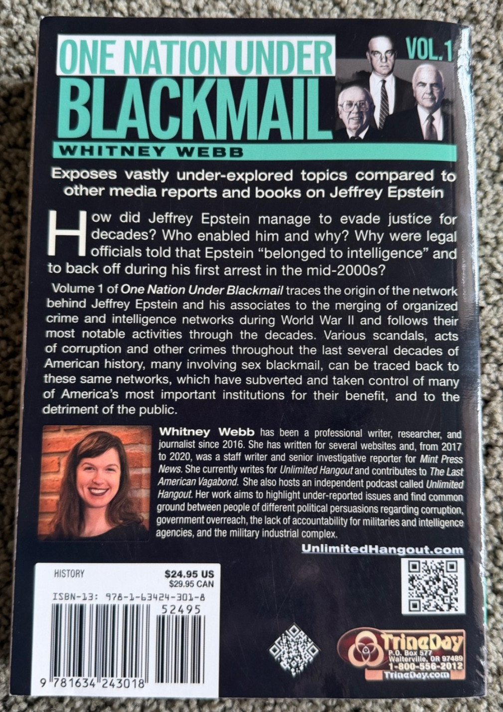 One Nation Under Blackmail – Vol. 1 – Whitney Webb Softcover Paperback Book