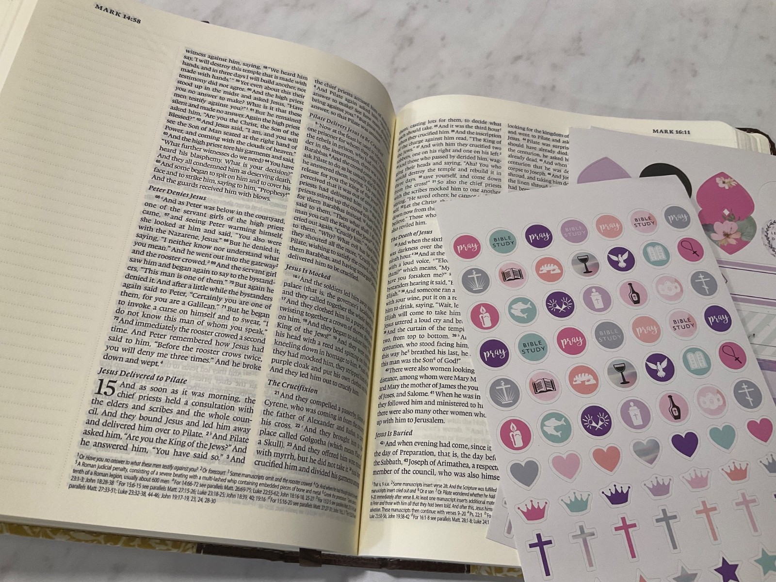 ESV Journaling Bible and 3 Sticker Sheets
