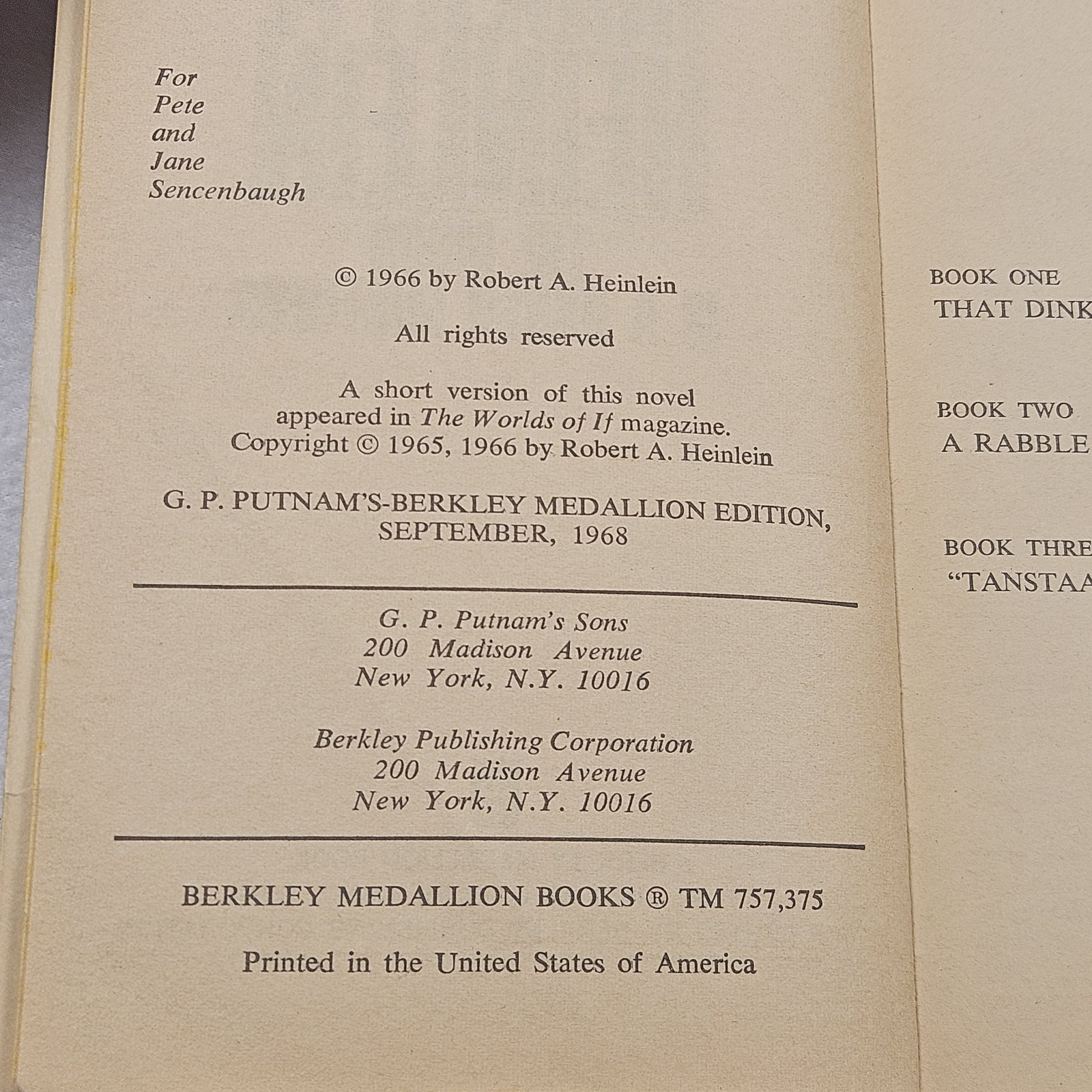 The Moon is a Harsh Mistress Robert A Heinlein 1968 PB Berkley VTG SF Medallion