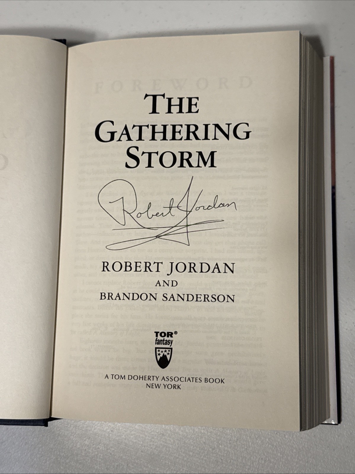 [Signed By Robert Jordan]/Wheel of Time Ser.: The Gathering Storm : Book Twelve