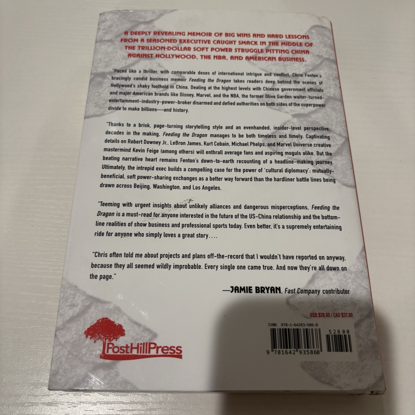 Feeding the Dragon Chris Fenton 2020 Hardcover Post Hill Press